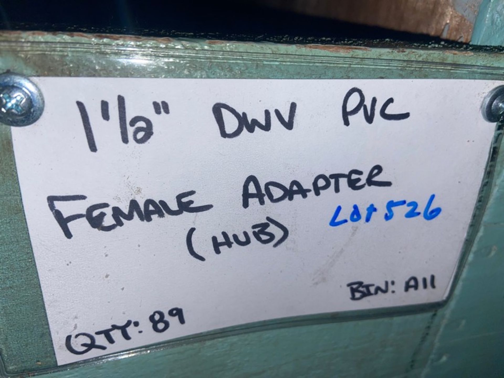 (89) 1 1/2” DWV PVC Female Adapter (HUB) (Bin:A11) (LOCATED IN MONROEVILLE, PA) - Image 3 of 8