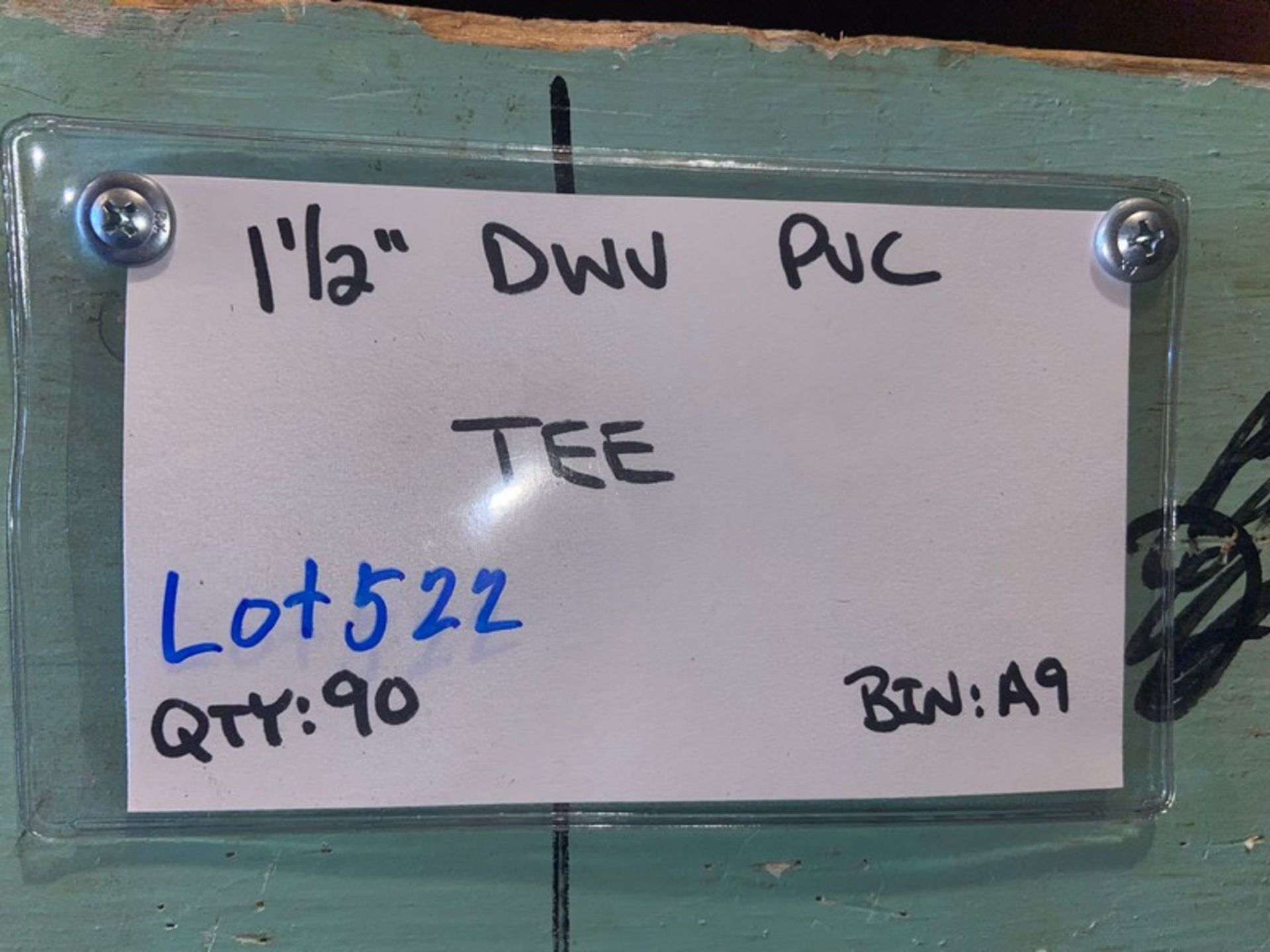 (90) 1 1/2” DWV PVC TEE (Bin:A9) (LOCATED IN MONROEVILLE, PA) - Bild 5 aus 5
