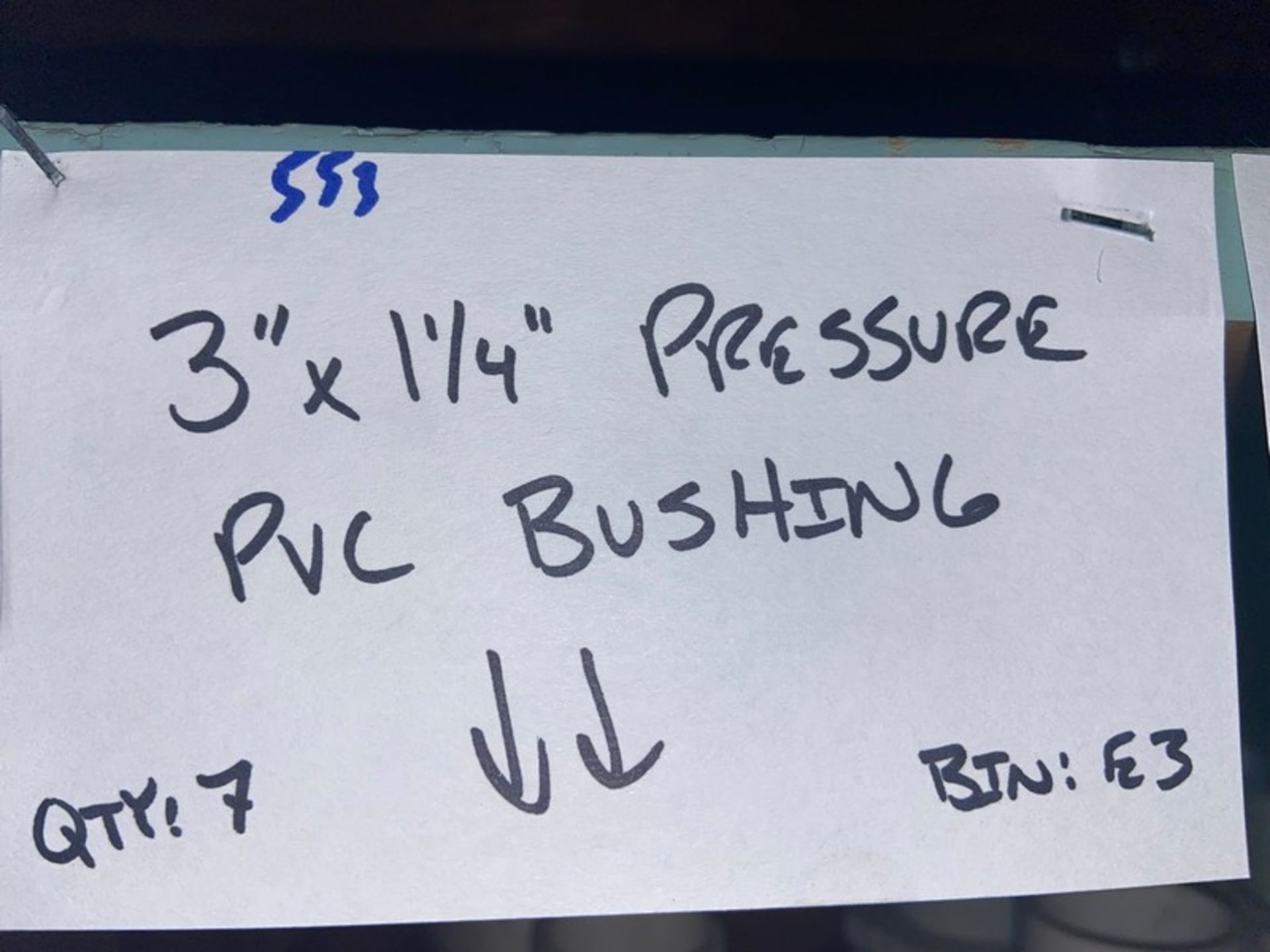(1) 4” x 2 1/2” Pressure PVC Bushing (Bin:E3); (7) 3”x 2 2 1/2” Pressure PVC Bushing (Bin:E3); (5) - Image 14 of 17
