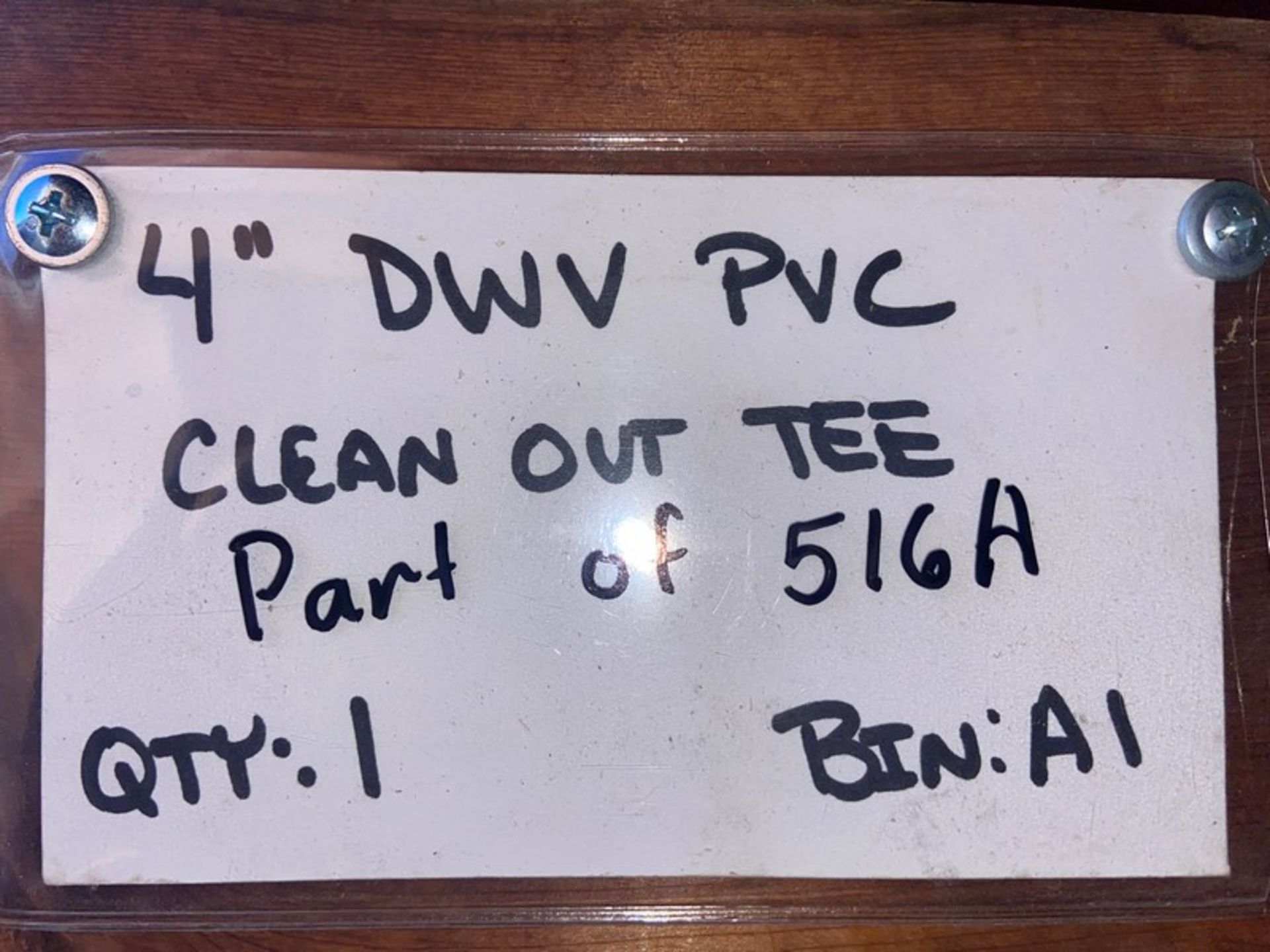 (2) 4” DWV PVC Combo (Bin: A1); Includes 4” DWV PVC Clean Out Tee (Bin:A1) (LOCATED IN - Image 8 of 9
