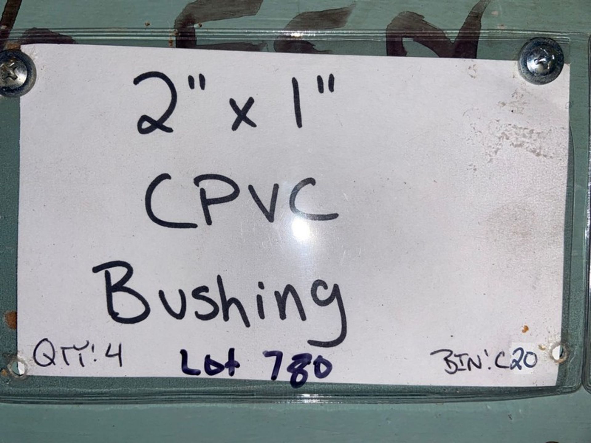 (4) 2”x1” CPVC Bushing (Bin:C20); (4) 1 1/2” x 1 1/4” CPVC Bushing(BinC19) (LOCATED IN - Image 3 of 4