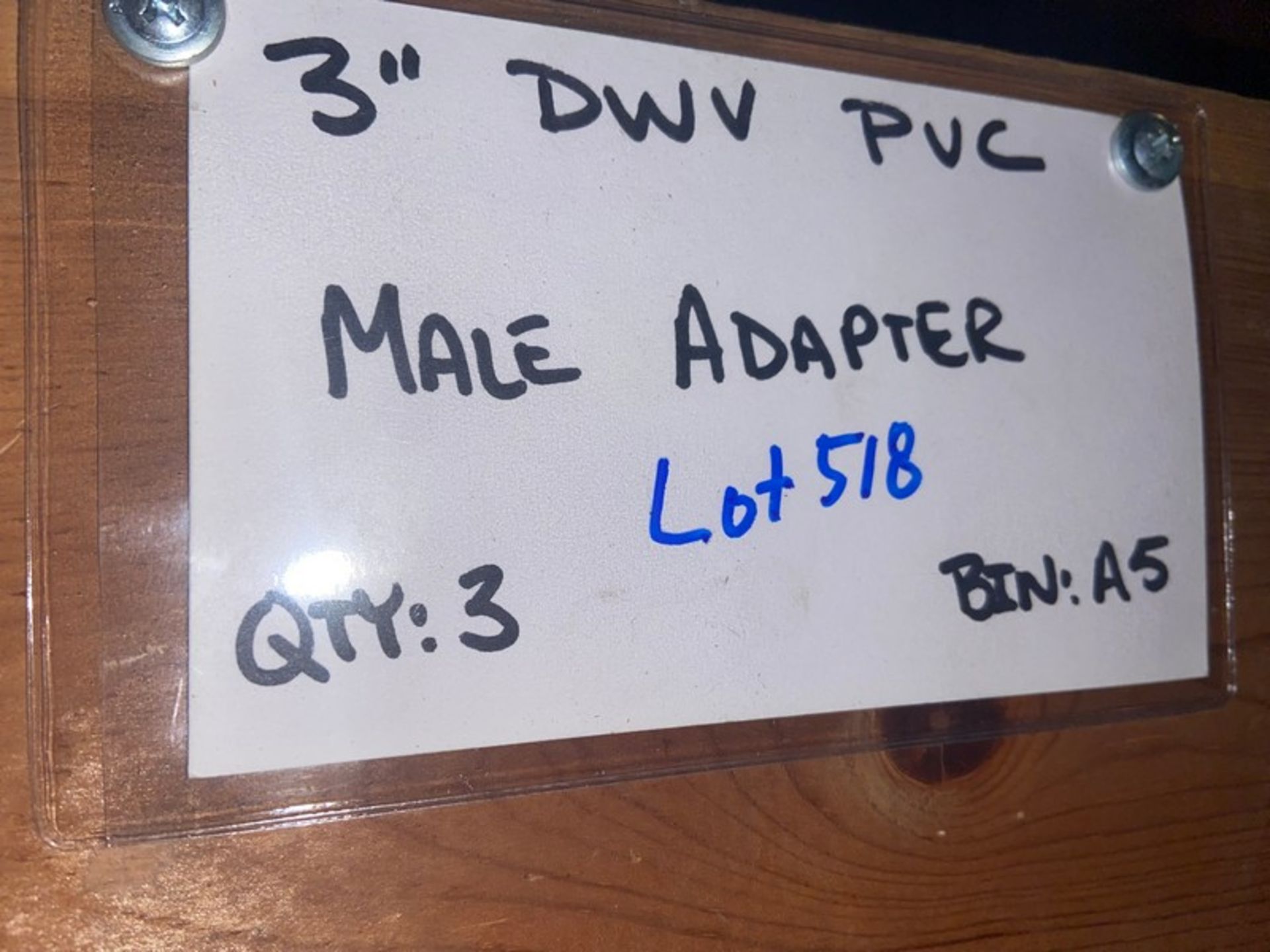 (3) 3” DWV PVC MALE ADAPTER (Bin: A5), Includes (7) 3” DWV PVC Female Adapter (STREET) (Bin:A5), - Image 6 of 11