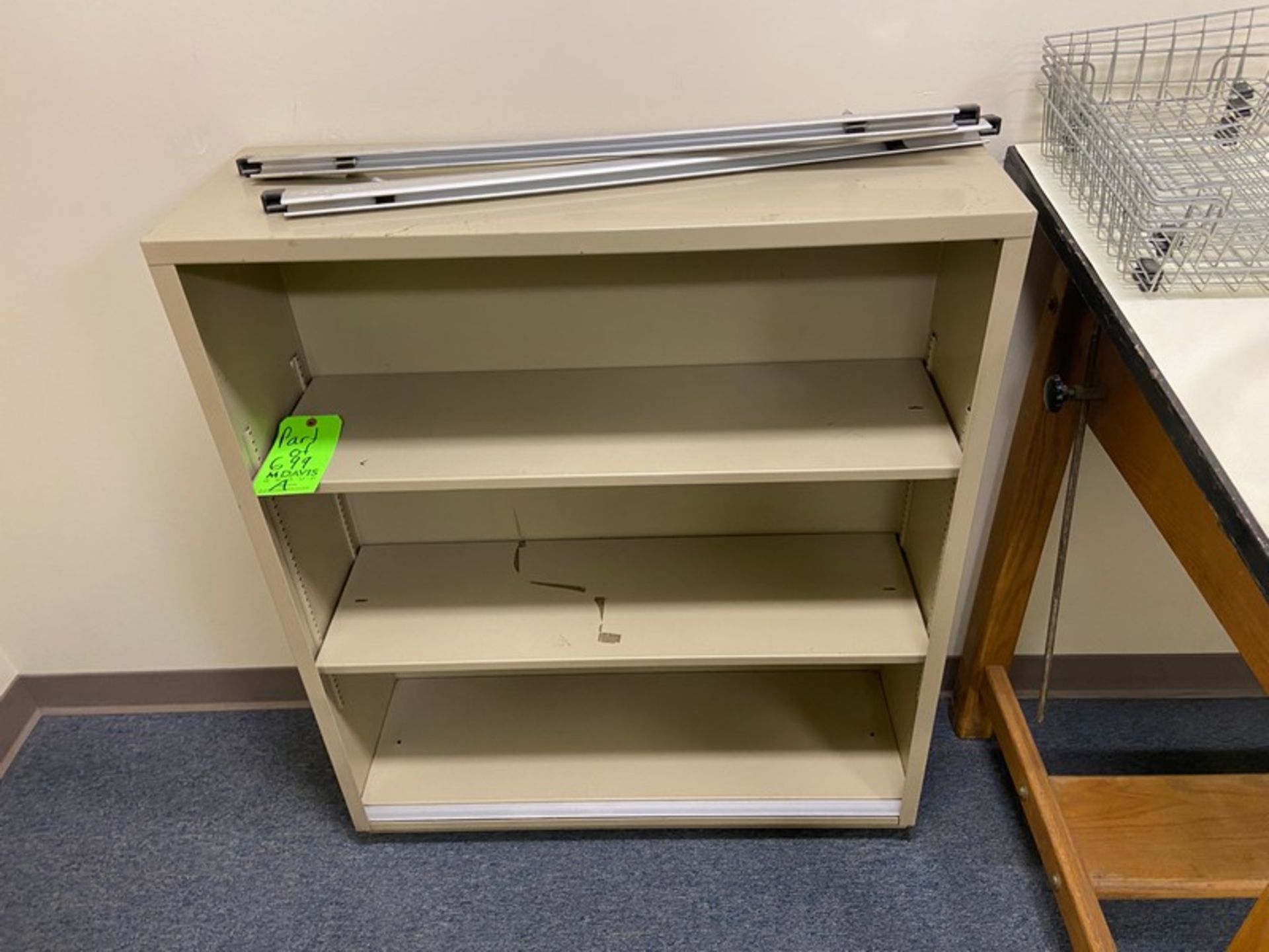 Office Desk, with Vertical/Horizontal Filing Cabinet, with Shelving Unit (3-Pce. Lot) (LOCATED IN - Bild 3 aus 3