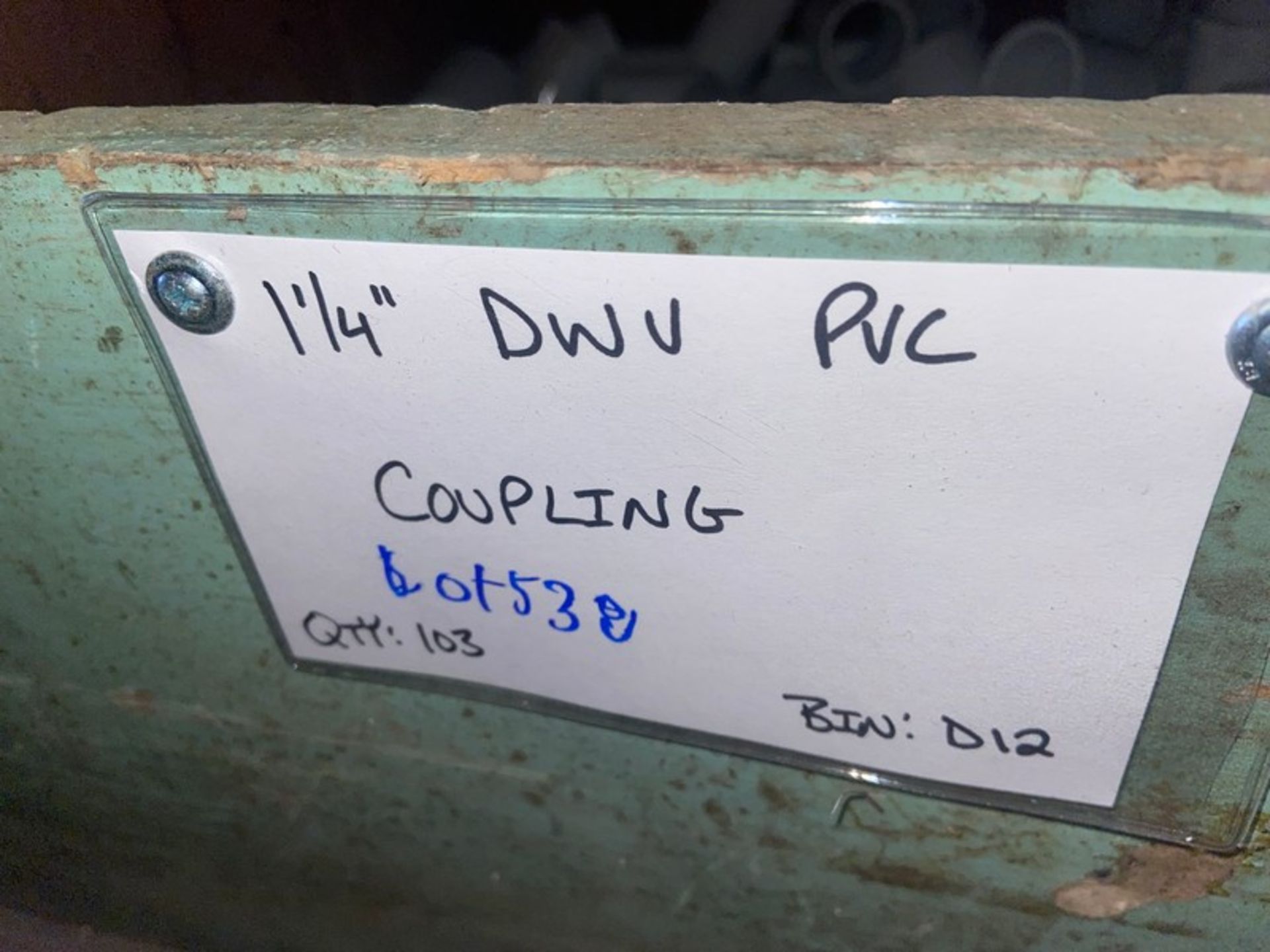 (103) 1 1/4” DWV PVC Coupling (Bin:D12)(LOCATED IN MONROEVILLE, PA) - Image 2 of 4
