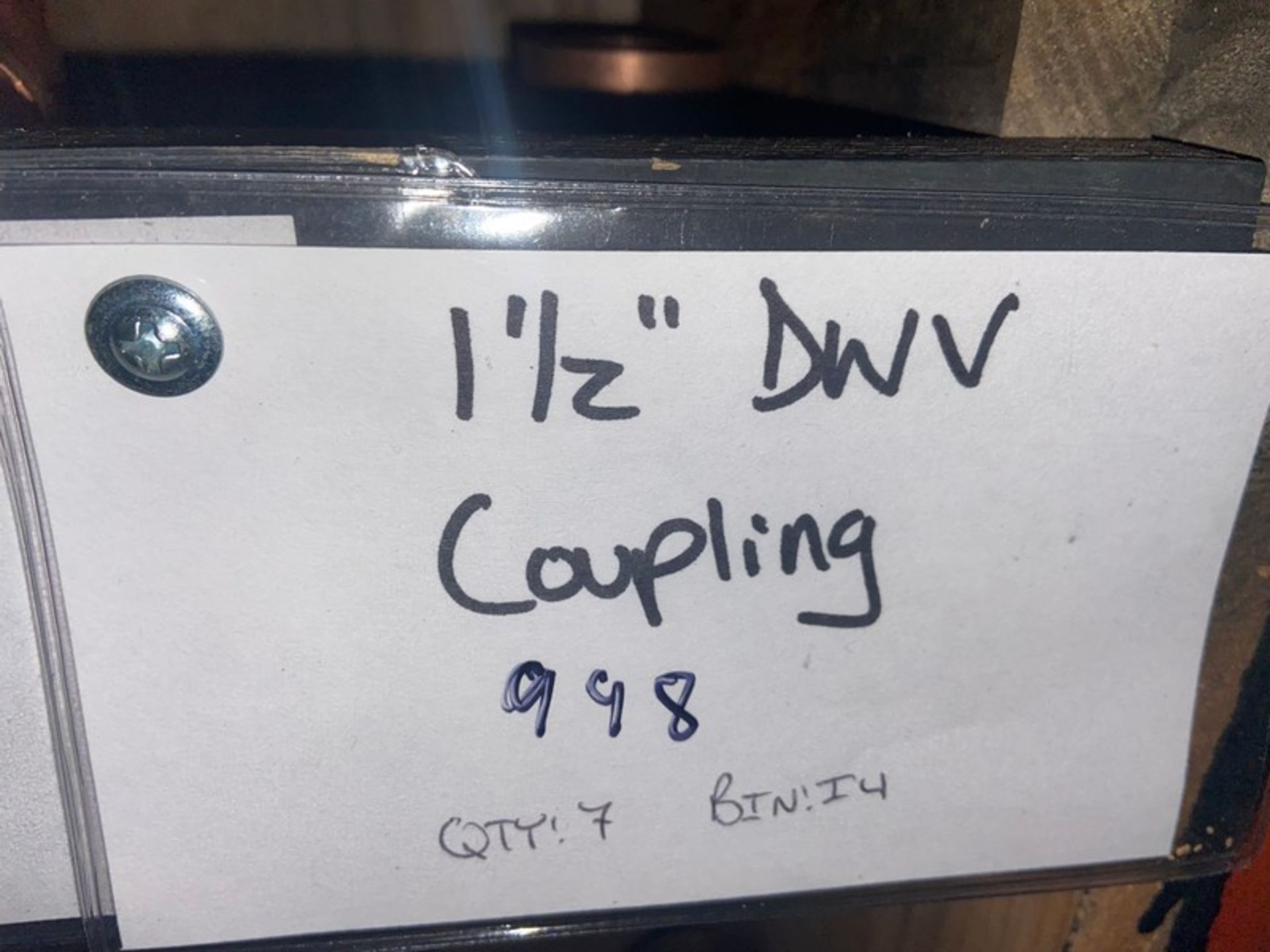 (7) 1-1/2" DWV Coupling (Bin: I4); (4) 1-1/2" DWV Cooper 90; (7) 1-1/4" DWV Desanco Cooper Male ( - Image 3 of 5