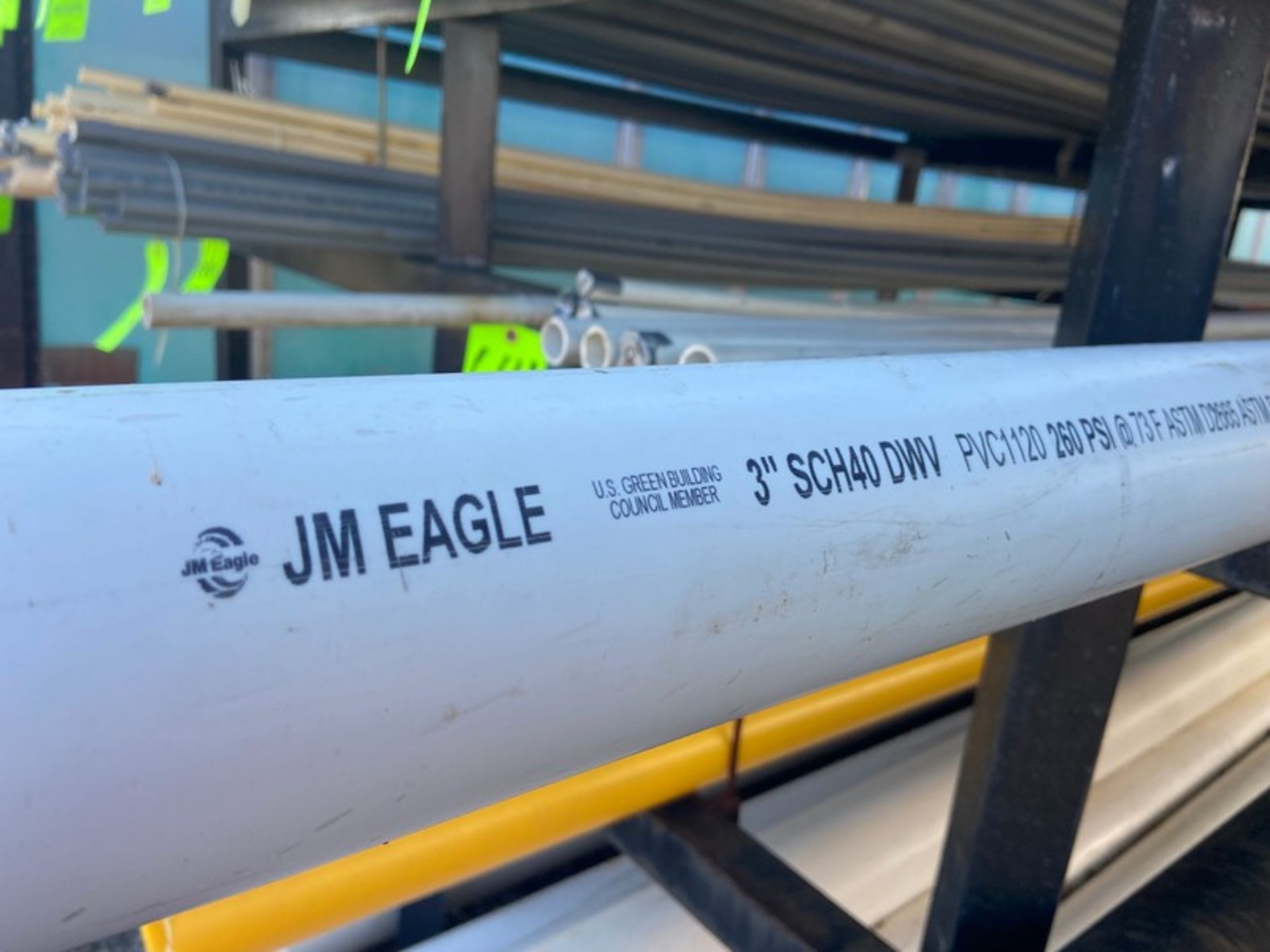 (1) 10 ft. PVC DWV Pipe; (6) 8 ft. PVC Pipes, (1) Section of JM Eagle PVC Pipe, & Others (LOCATED IN - Image 5 of 5