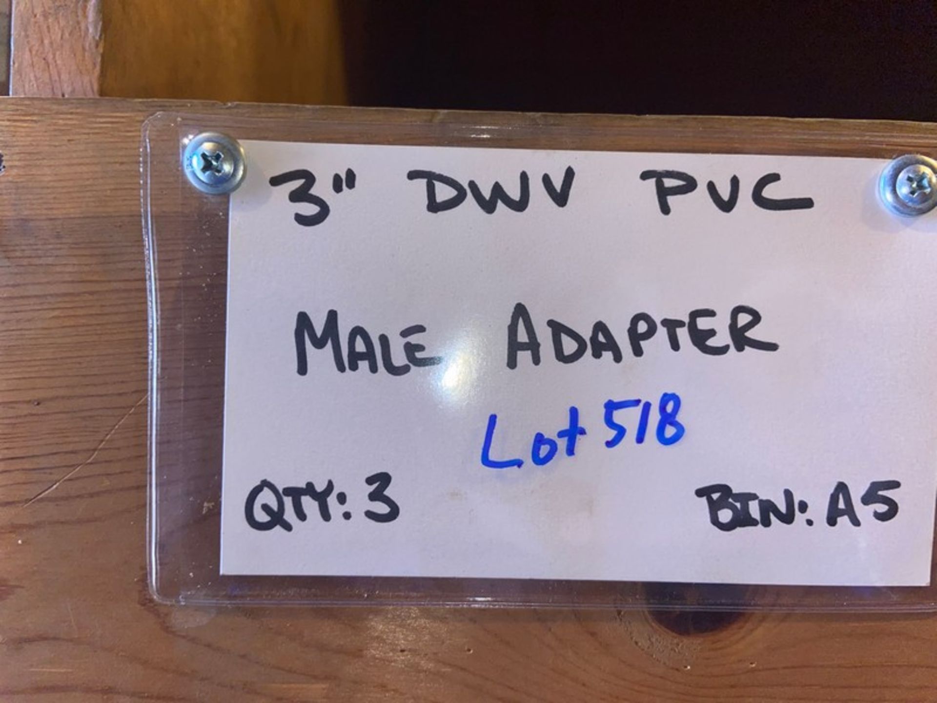 (3) 3” DWV PVC MALE ADAPTER (Bin: A5), Includes (7) 3” DWV PVC Female Adapter (STREET) (Bin:A5), - Image 11 of 11