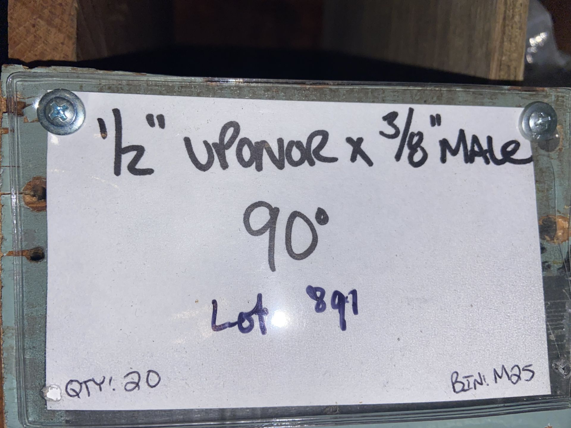 (20) 1/2” Uponor x 3/8” male 90’ (Bin:M25); (1) 6” CPVC SCH 80 butterfly Valve; (1) 3” Uponor - Image 6 of 10
