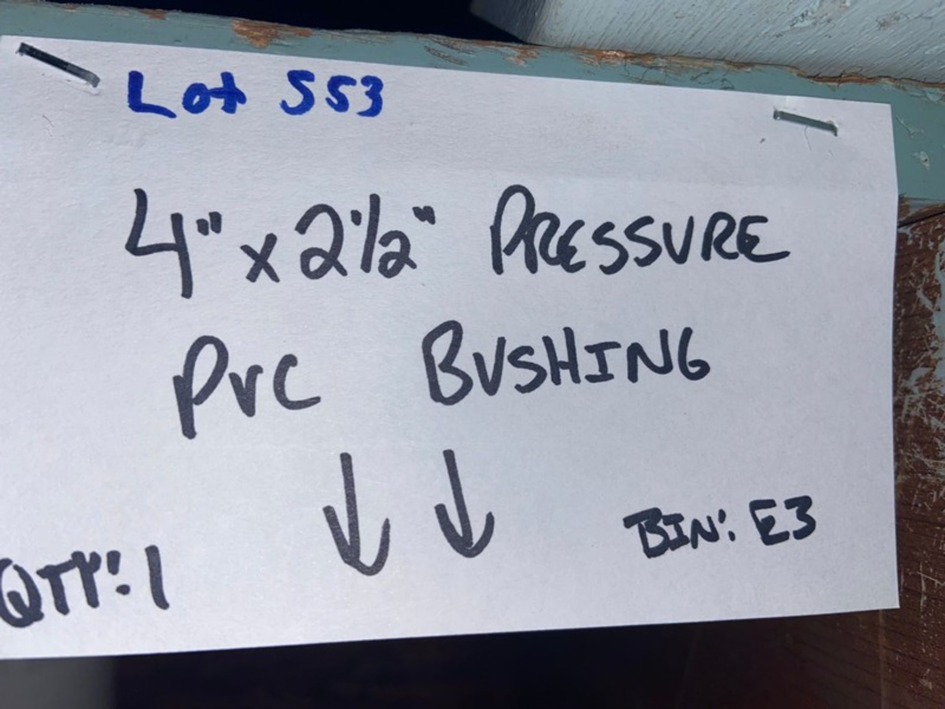 (1) 4” x 2 1/2” Pressure PVC Bushing (Bin:E3); (7) 3”x 2 2 1/2” Pressure PVC Bushing (Bin:E3); (5) - Image 17 of 17