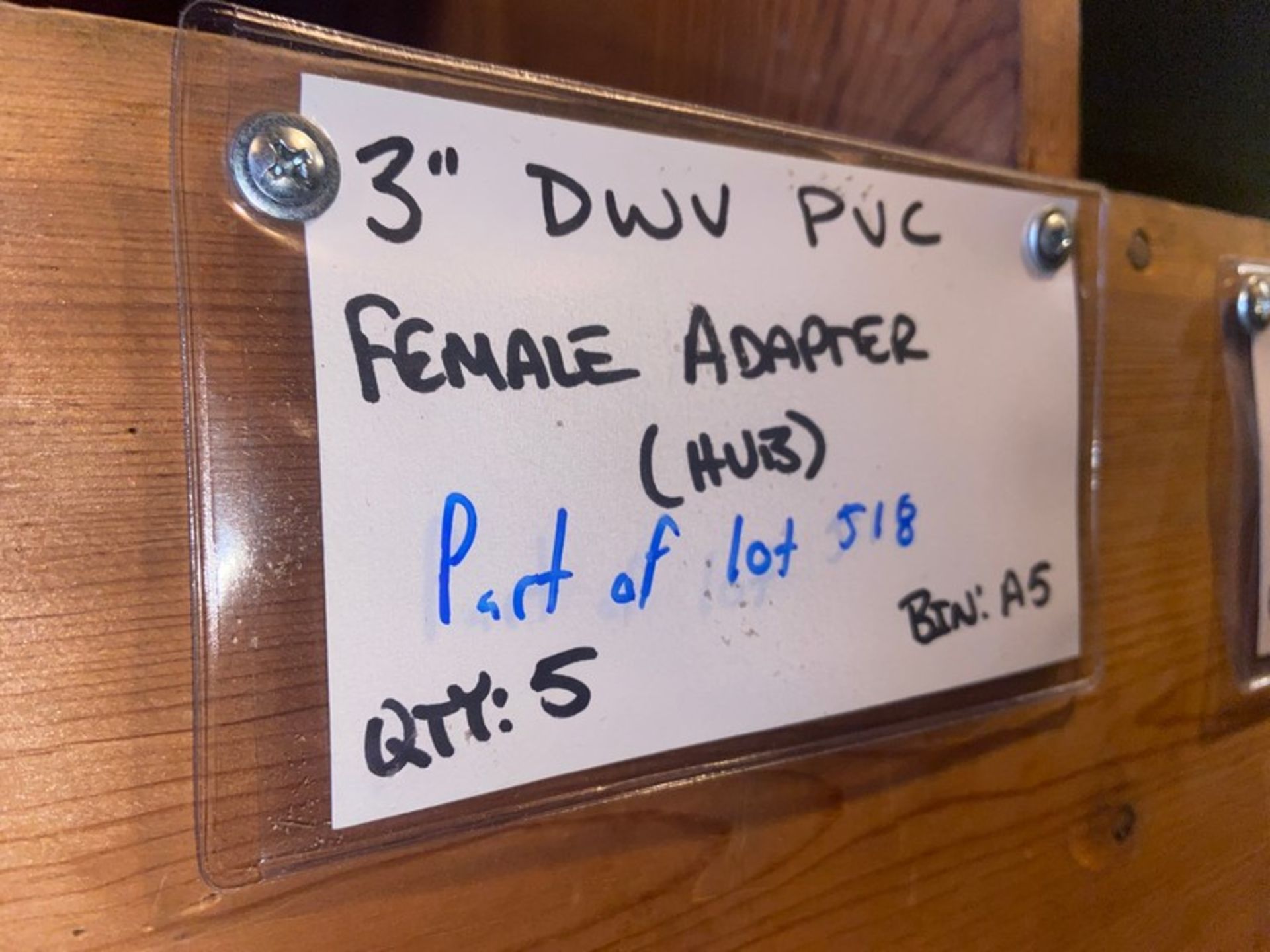 (3) 3” DWV PVC MALE ADAPTER (Bin: A5), Includes (7) 3” DWV PVC Female Adapter (STREET) (Bin:A5), - Image 4 of 11