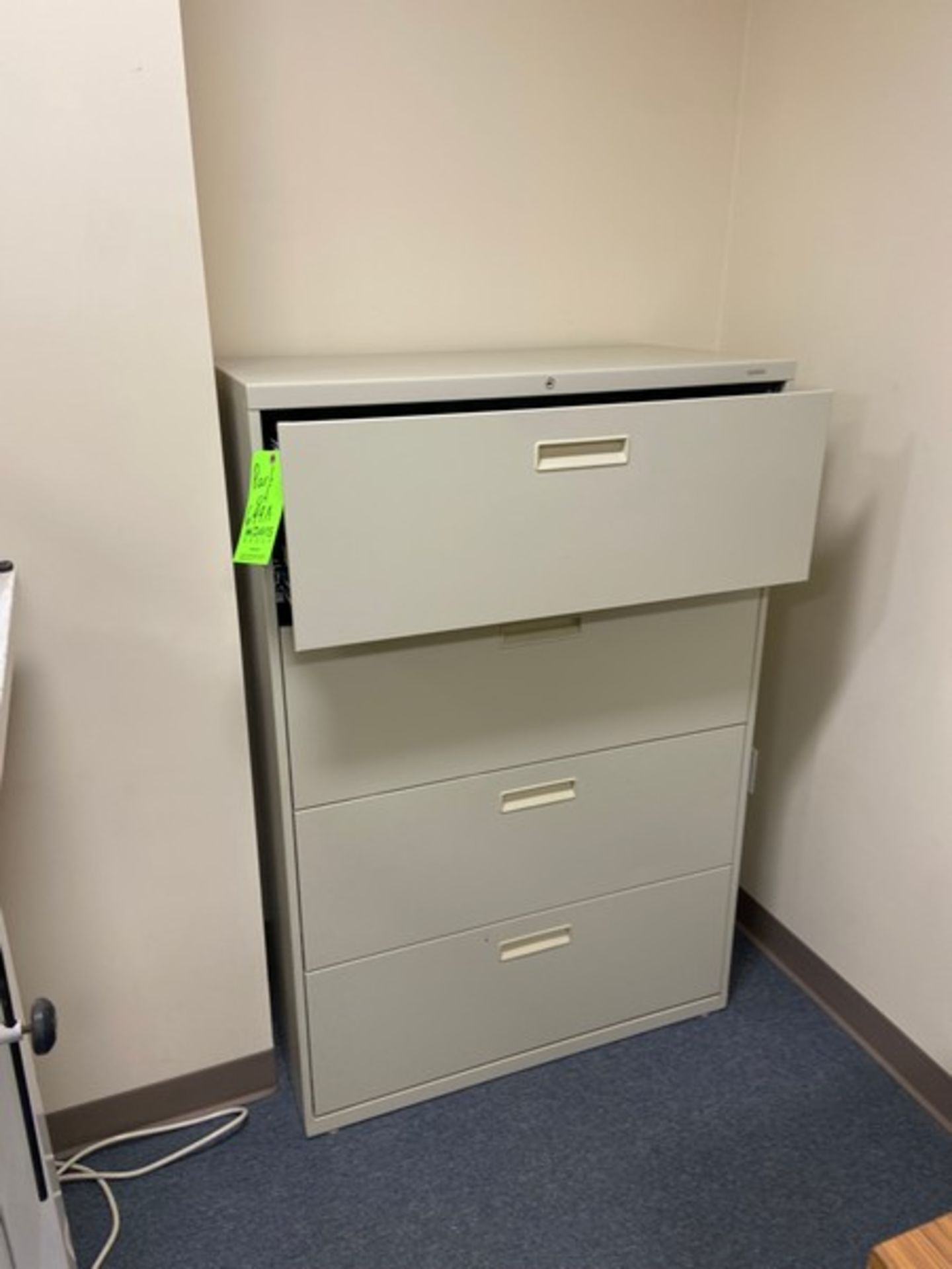 Office Desk, with Vertical/Horizontal Filing Cabinet, with Shelving Unit (3-Pce. Lot) (LOCATED IN - Bild 2 aus 3
