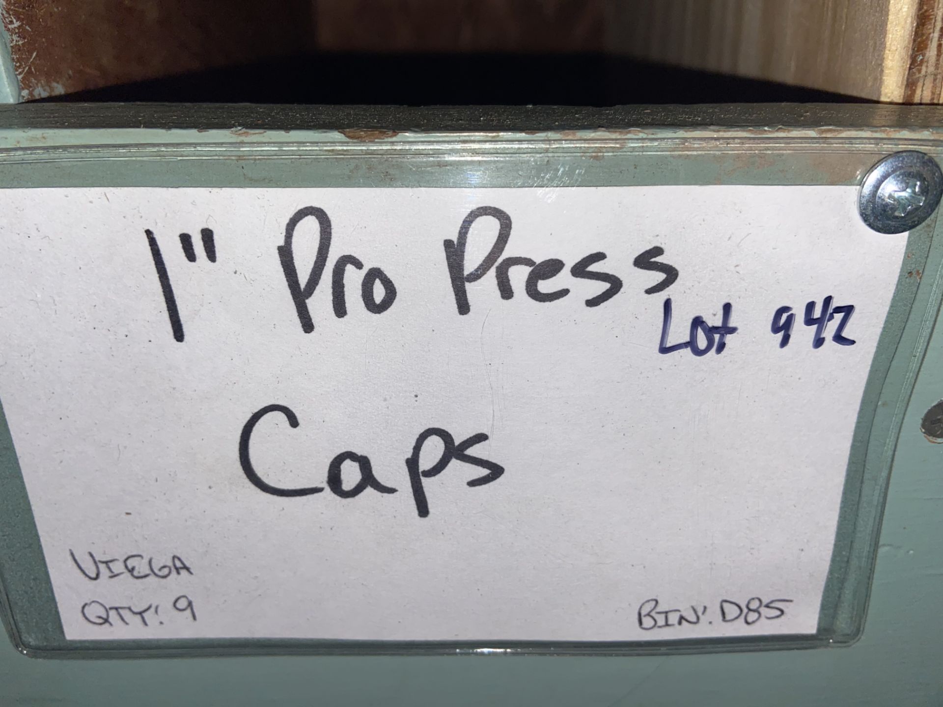 (9) 1” pro press caps (Bin:D85); (1) 3/4”x 1/2”x3/4” cleaned tee (Bin:D87)(LOCATED IN MONROEVILLE, - Image 2 of 4