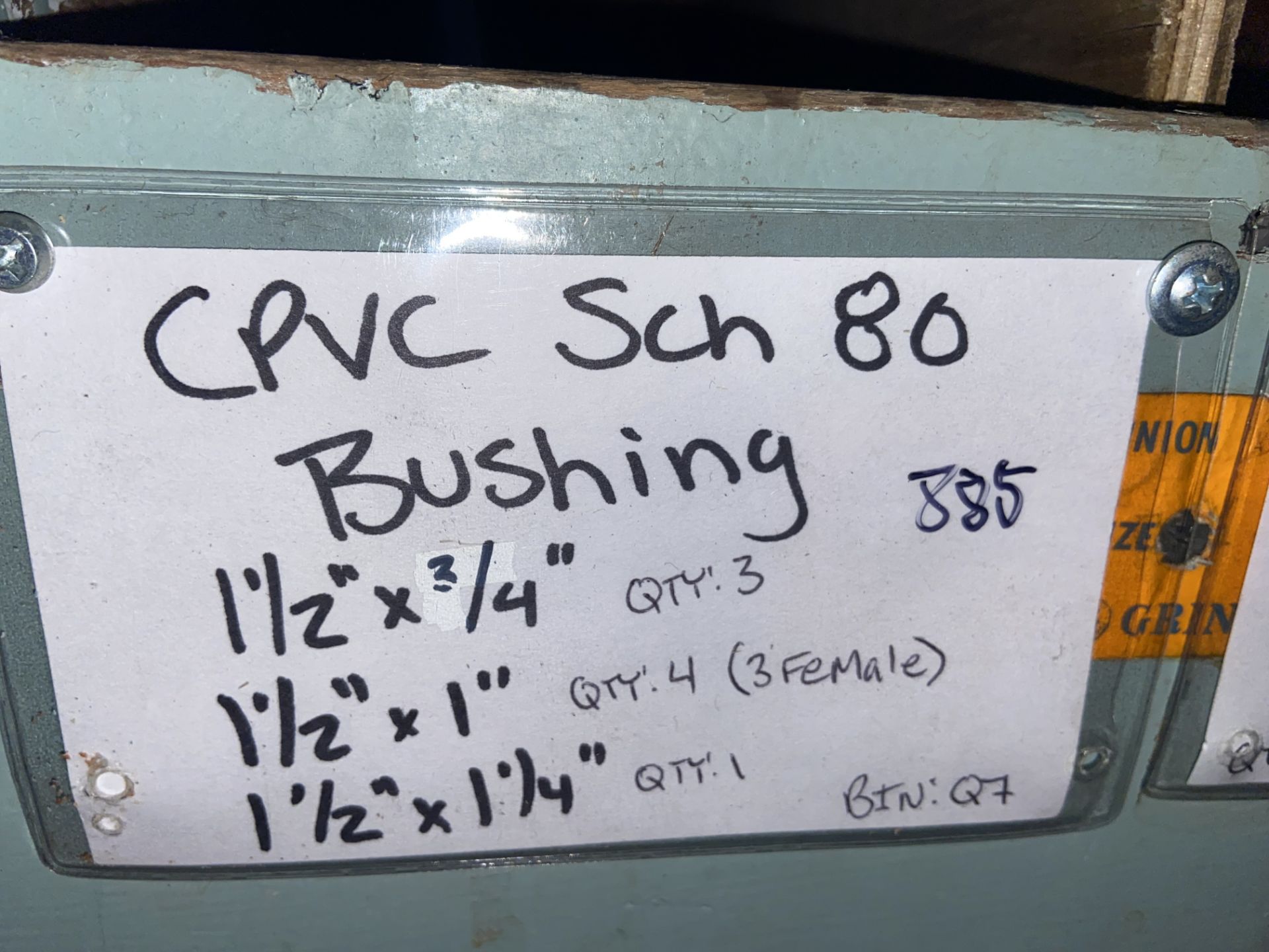 (28) CPVC SCH 80 bushing 1 1/2”. 3/4; (4) 1 1/2”. 1”; 1 1/2” x 1 1/4” (Bin:Q7) (LOCATED IN - Image 7 of 13