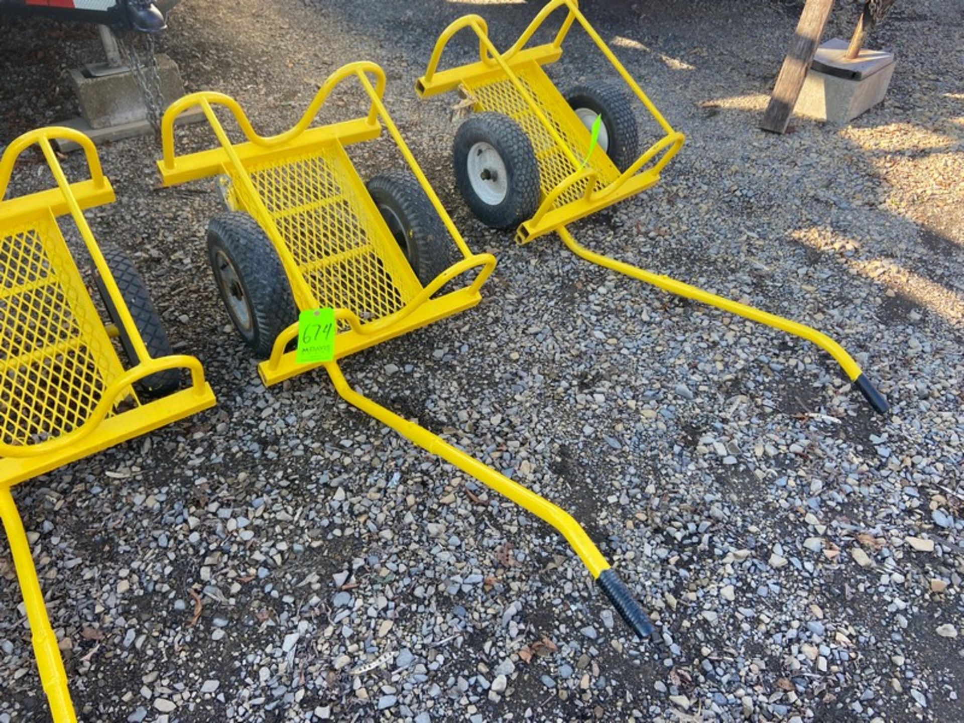 Yellow Pipe Cart, with Rubber Tires (NOTE: New Paint Job!) (LOCATED IN MONROEVILLE, PA) (RIGGING,