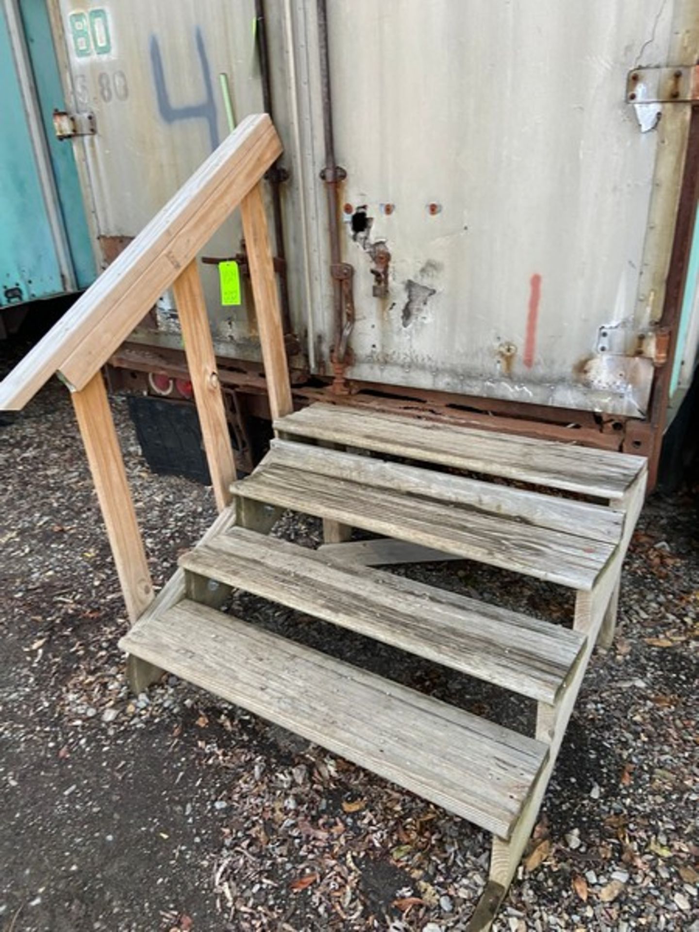 Wooden 4-Step Stairs (NOTE: Previously Used with Lot 1022) (LOCATED IN MONROEVILLE, PA) (Rigging, - Image 2 of 2