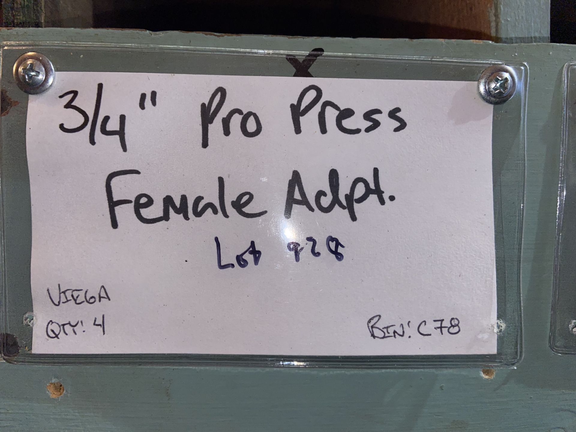 (17) 3/4” Pro Press Caps (Bin:C79); (4) 3/4” Pro Press Female Adapt (Bin:C78) (LOCATED IN - Image 4 of 4
