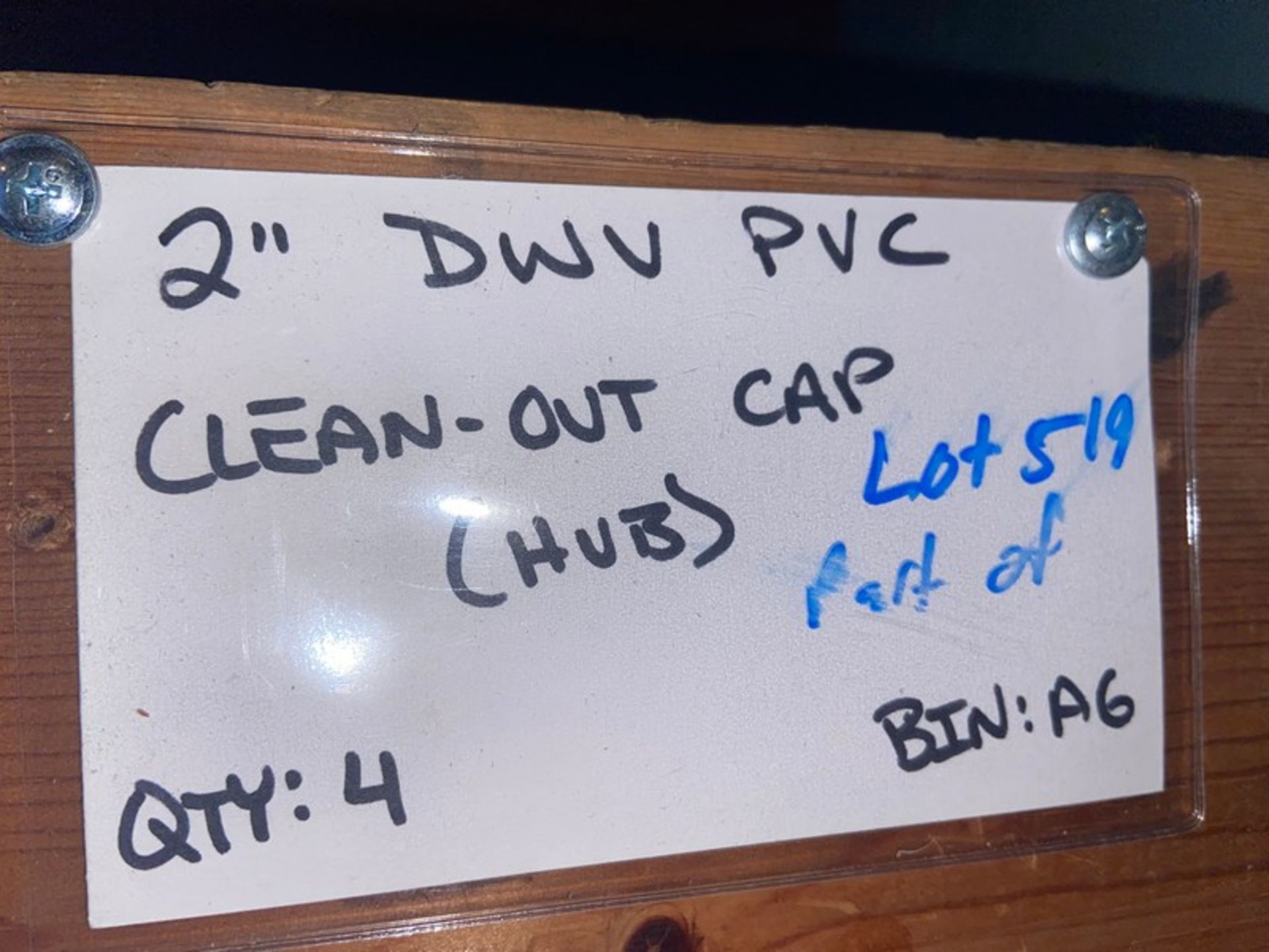 (29) 2” DWV PVC Clean out cap (STREET) (Bin:A6), Includes (4) 2” DWV PVC Clean-out Cap (HUB) (Bin: - Bild 10 aus 11