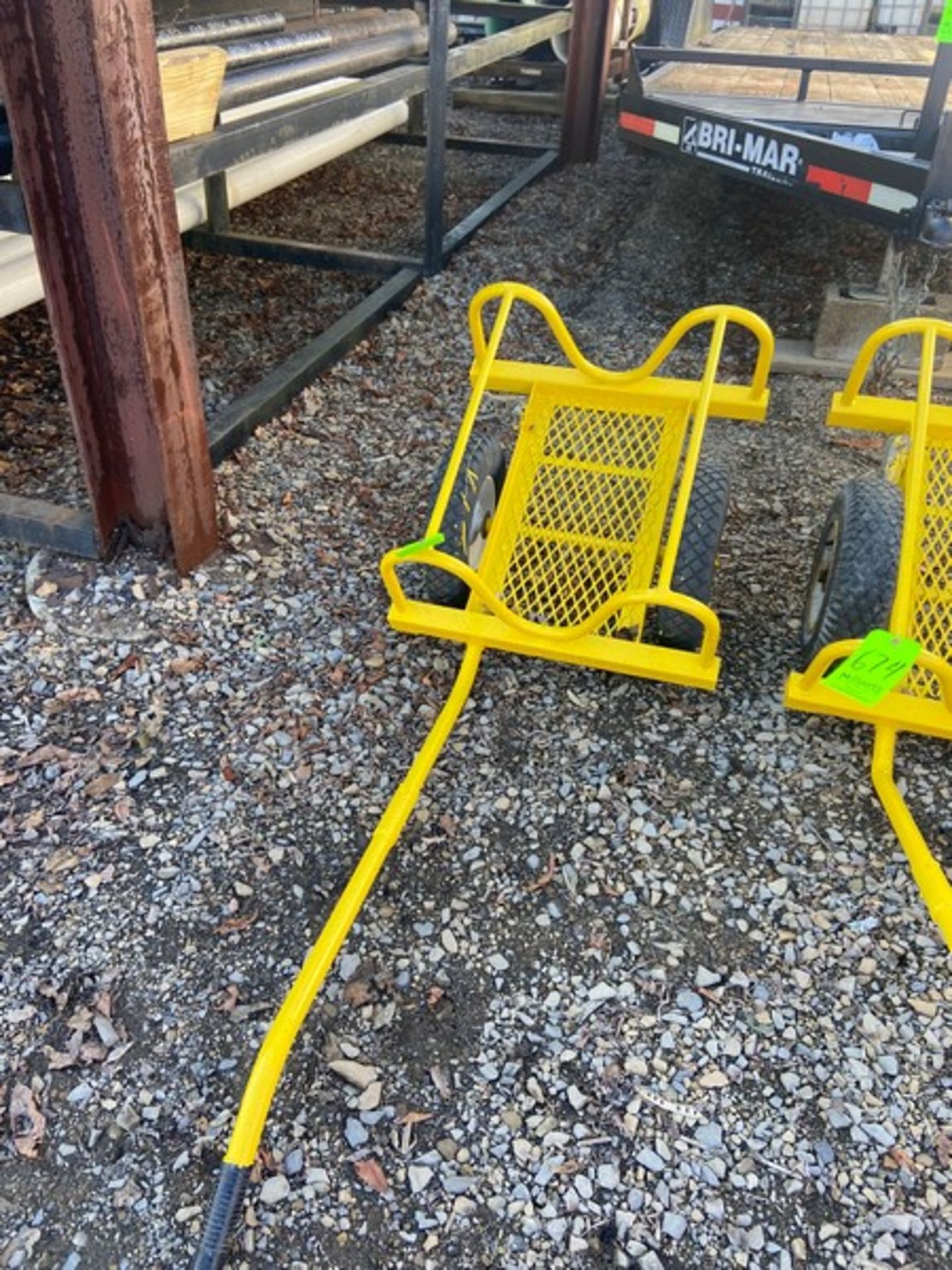 Yellow Pipe Cart, with Rubber Tires (NOTE: New Paint Job!) (LOCATED IN MONROEVILLE, PA) (RIGGING,