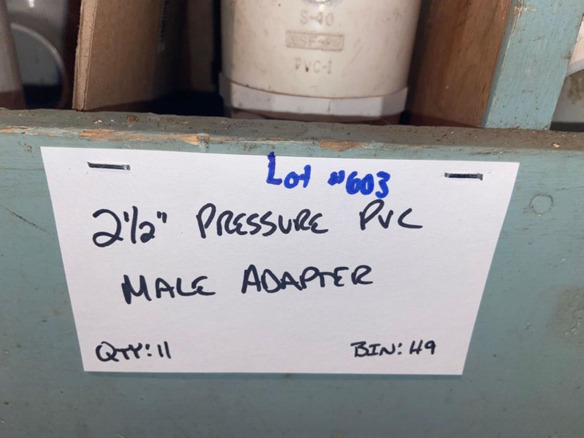 (11) 2 1/2” Pressure PVC Male Adapter (Bin:H9) (LOCATED IN MONROEVILLE, PA) - Bild 3 aus 4