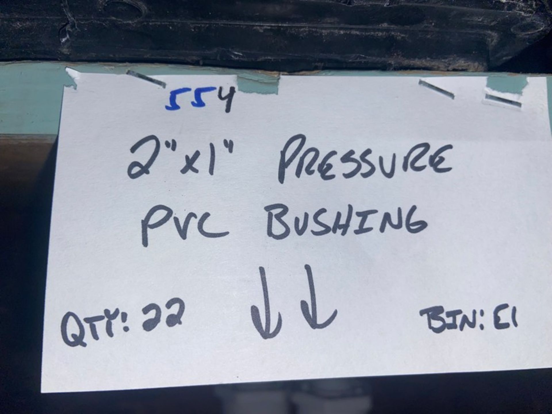 (1) 2-1/2" x 1-1/2" Pressure PVC BVSHING (BIN: E1); (1) 2" x 1-1/4" Pressure PVC Bushing (BIN: - Image 5 of 8
