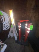 Lot of Assorted Safety Cones & A-Frames, with Orange Safety Flag (LOCATED IN MONROEVILLE, PA)