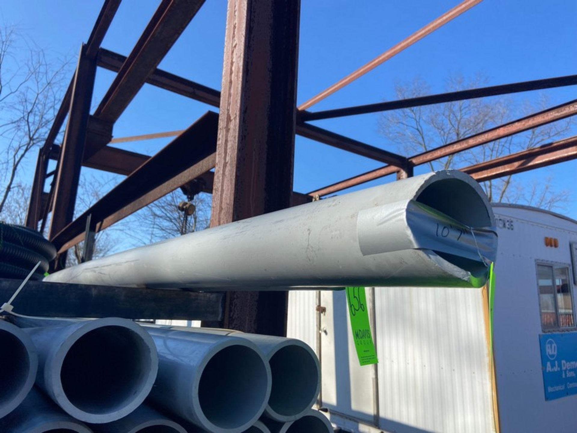 10 FT. 7" Straight Section of PVC Pipe (LOCATED IN MONROEVILLE, PA) (LOADING, RIGGING, & SITE