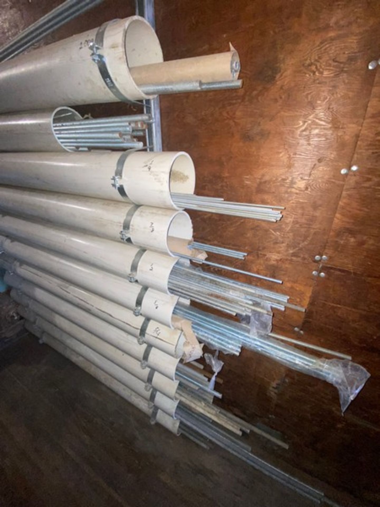 Assortment of Metal Rods 1/4-2", with PVC Sorting Rack (LOCATED IN MONROEVILLE, PA) - Image 3 of 4