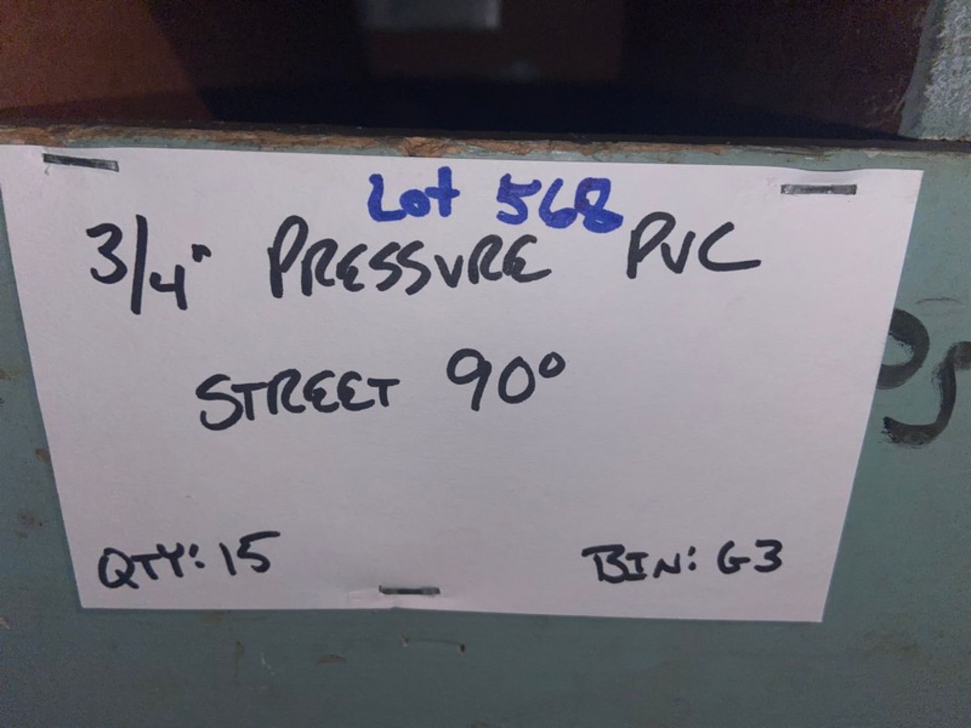 (15) 3/4” Pressure PVC Stree5 (Bin:G3), Includes (48) 3/4” Pressure PVC 45’ (Bin:G3) (LOCATED IN - Bild 4 aus 8