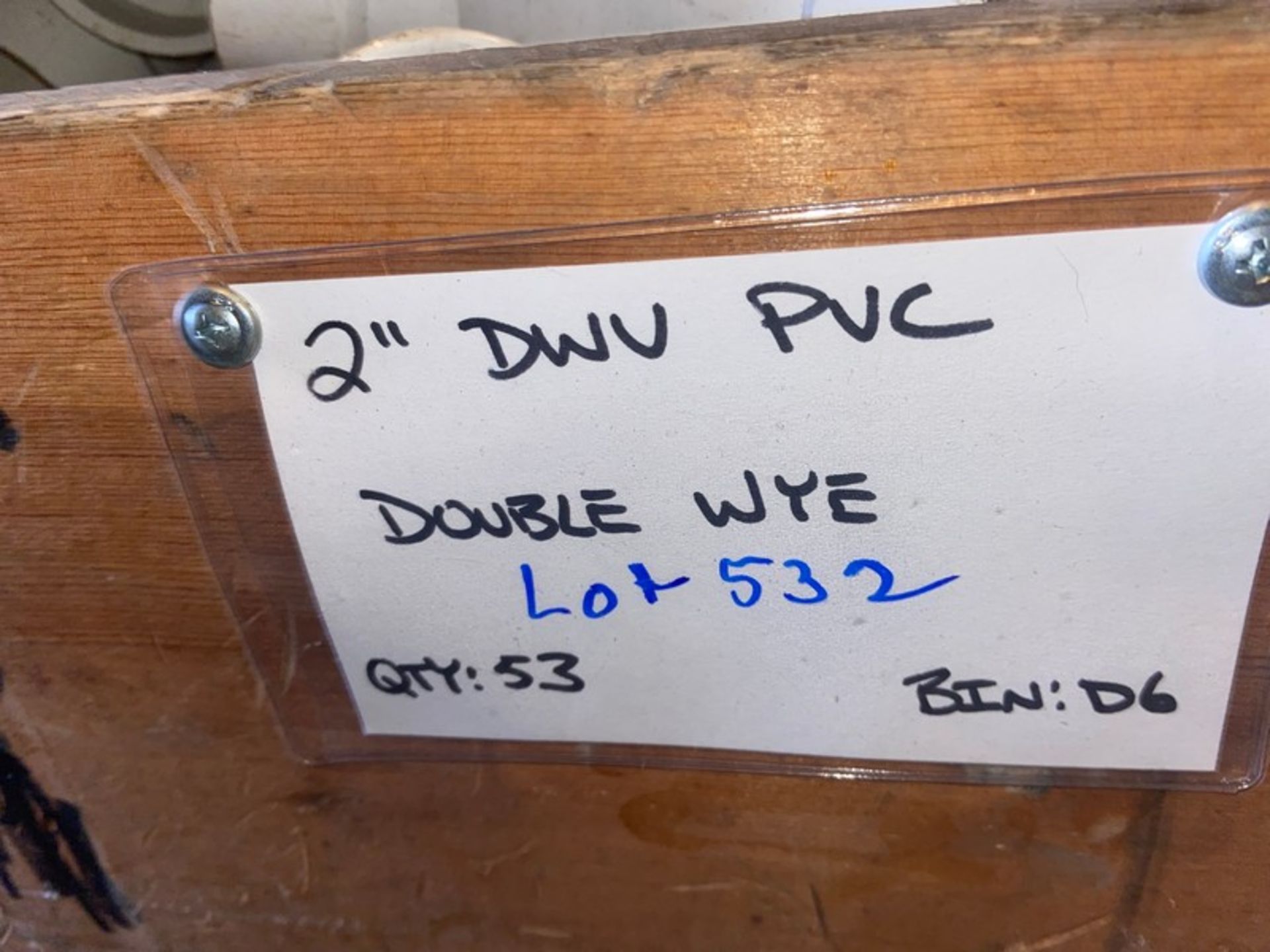 (53) 2” DWV PVC DOUBLE WYE (Bin:D6) (LOCATED IN MONROEVILLE, PA) - Image 2 of 4