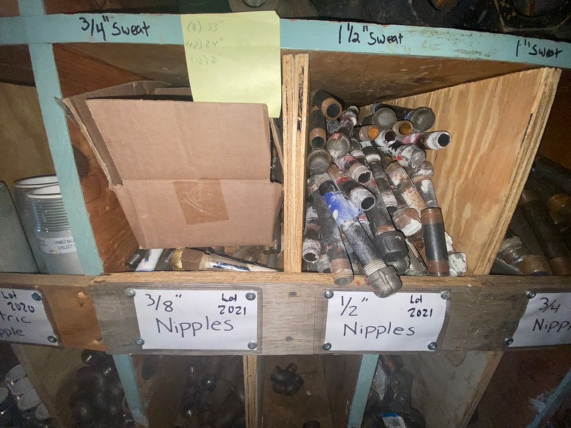 3/8” Nipples Fittings; 1/2" Nipples Fittings; 3/4" Nipples Fittings (LOCATED IN MONROEVILLE, PA)