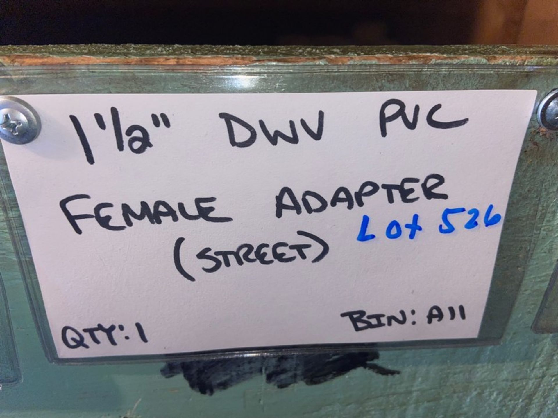(89) 1 1/2” DWV PVC Female Adapter (HUB) (Bin:A11) (LOCATED IN MONROEVILLE, PA) - Bild 7 aus 8