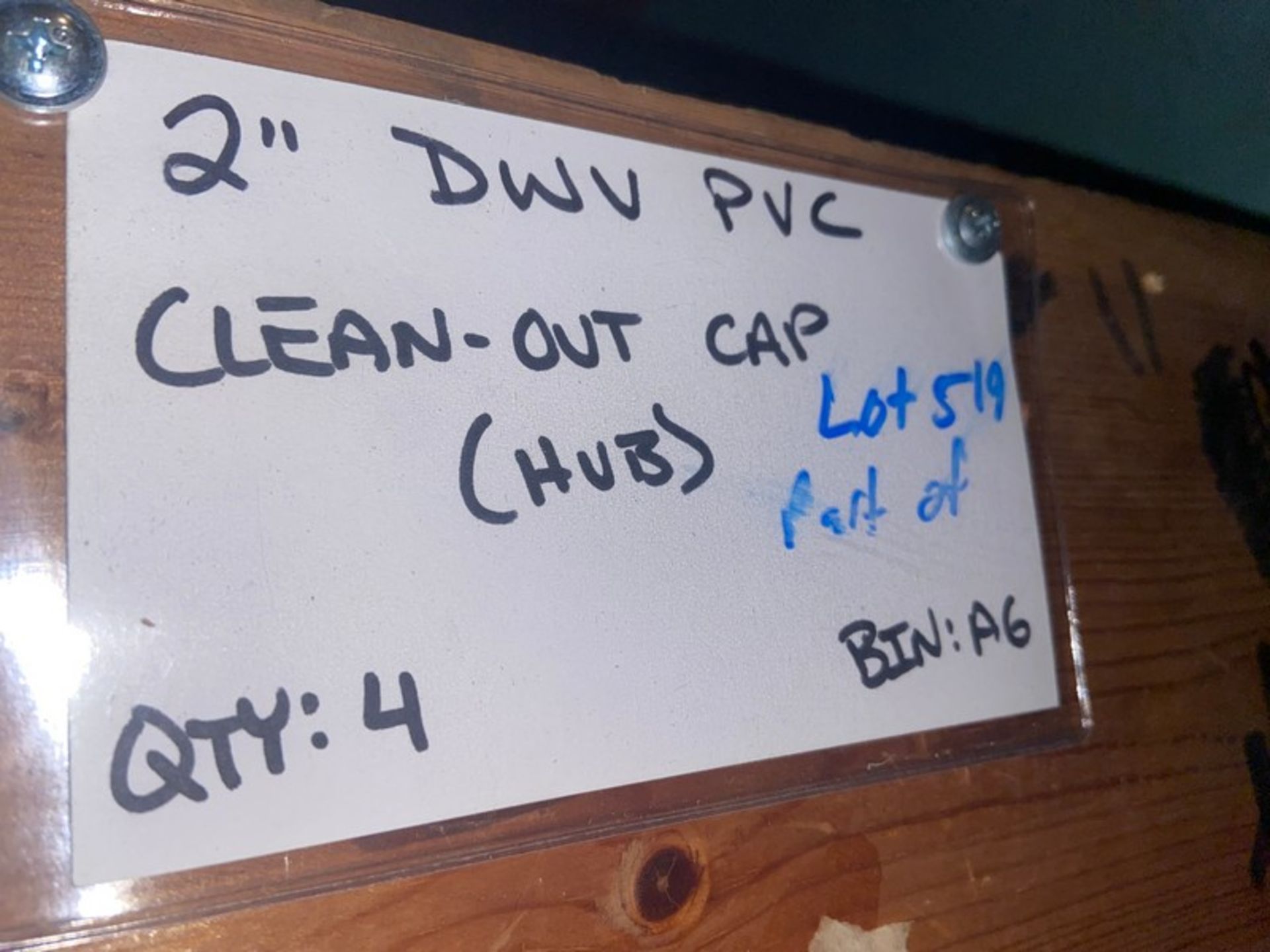 (29) 2” DWV PVC Clean out cap (STREET) (Bin:A6), Includes (4) 2” DWV PVC Clean-out Cap (HUB) (Bin: - Bild 5 aus 11