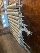 Assortment of Metal Rods 1/4-2", with PVC Sorting Rack (LOCATED IN MONROEVILLE, PA)