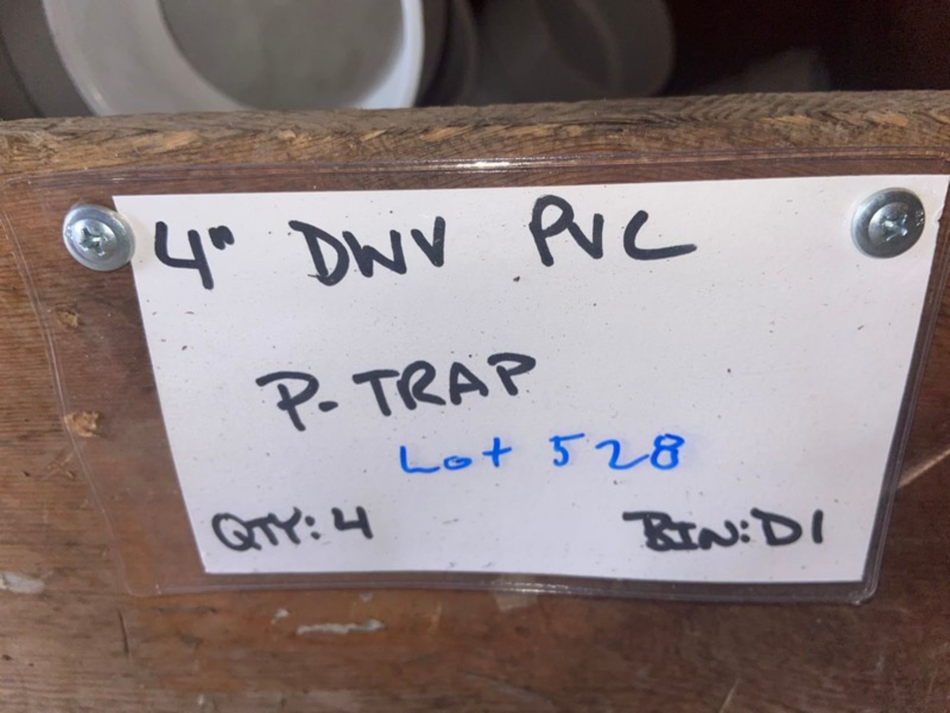 (4) 4” DWV PVC P-Trap (Bin:D1)(LOCATED IN MONROEVILLE, PA) - Image 2 of 4