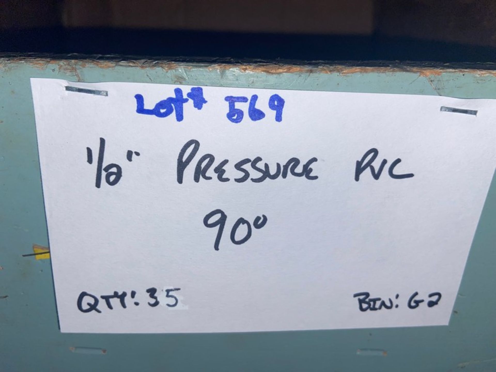 (35) 1/2” Pressure PVC 90’ (Bin:G2); (11) 1’2” Pressure PVC 45’ (Bin:G1); (10) 1’2” Pressure PVC TEE - Bild 6 aus 8