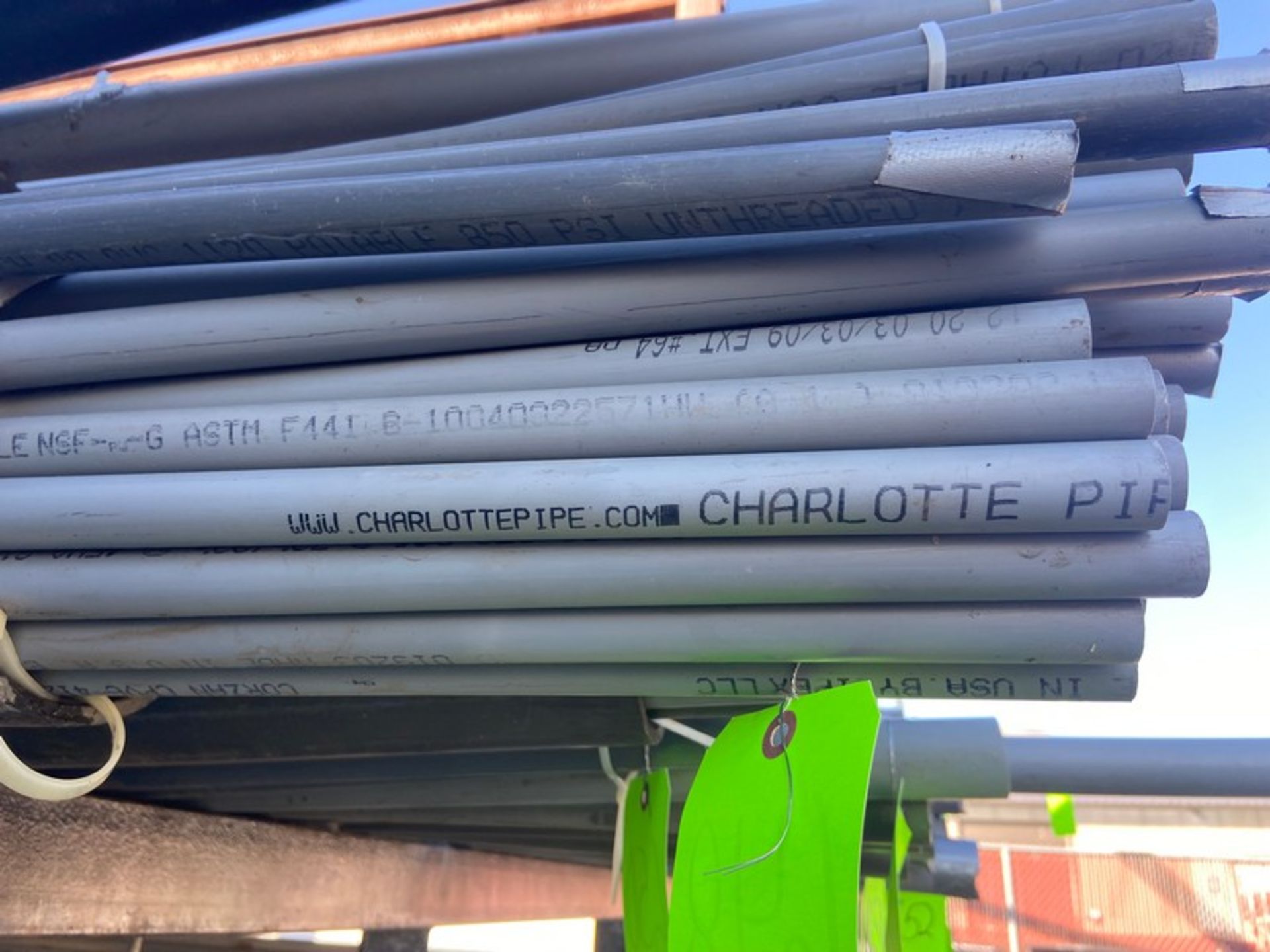 Charlotte Pipe Straight Sections of PVC Pipe (LOCATED IN MONROEVILLE, PA) (RIGGING, LOADING, & - Image 3 of 3