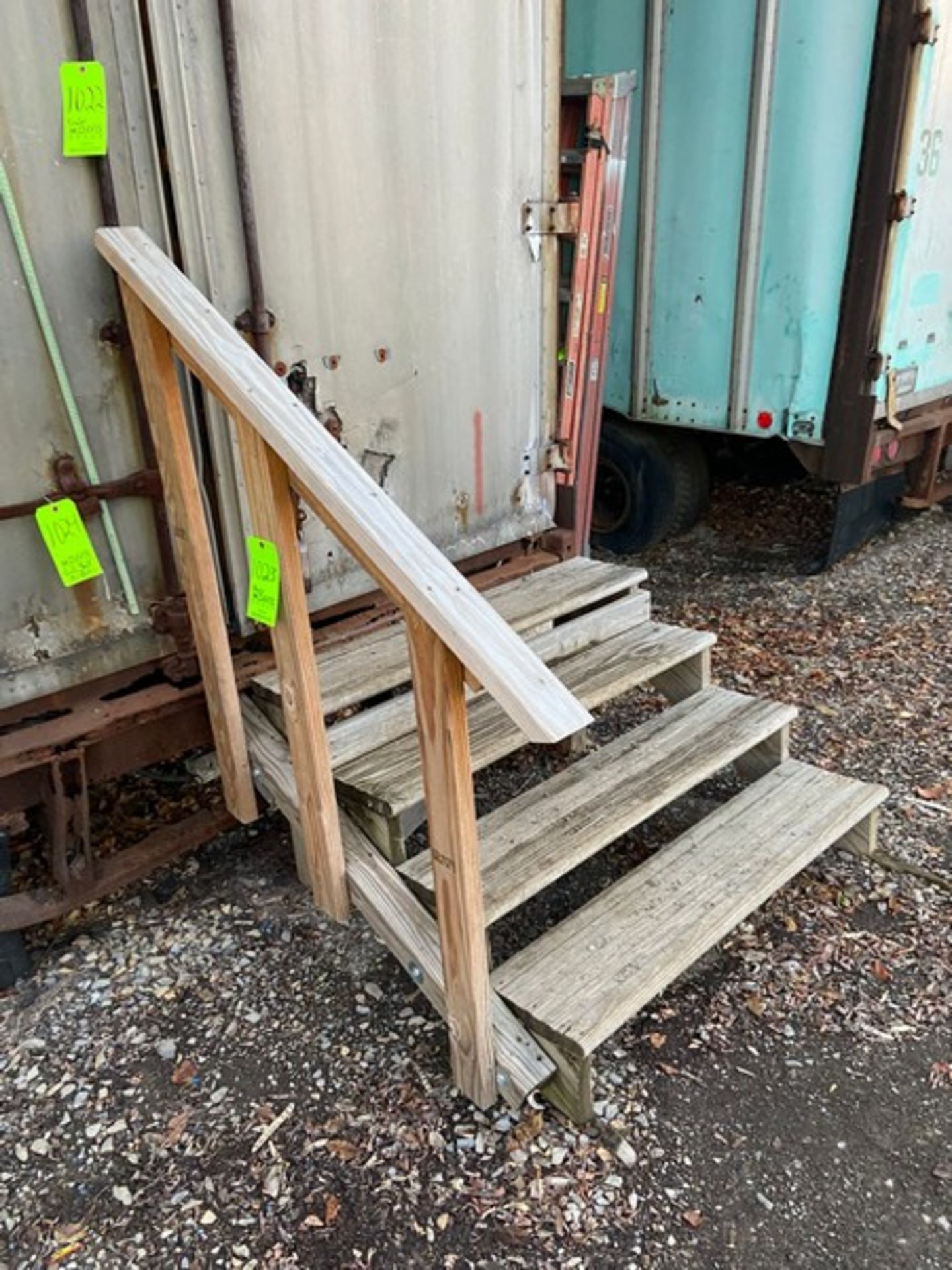 Wooden 4-Step Stairs (NOTE: Previously Used with Lot 1022) (LOCATED IN MONROEVILLE, PA) (Rigging,