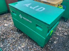 Greenlee Gang Box, with Hinge Lid, Overall Dims.: Aprox. 50” L x 32” W x 34” H, Mounted on Wheels (