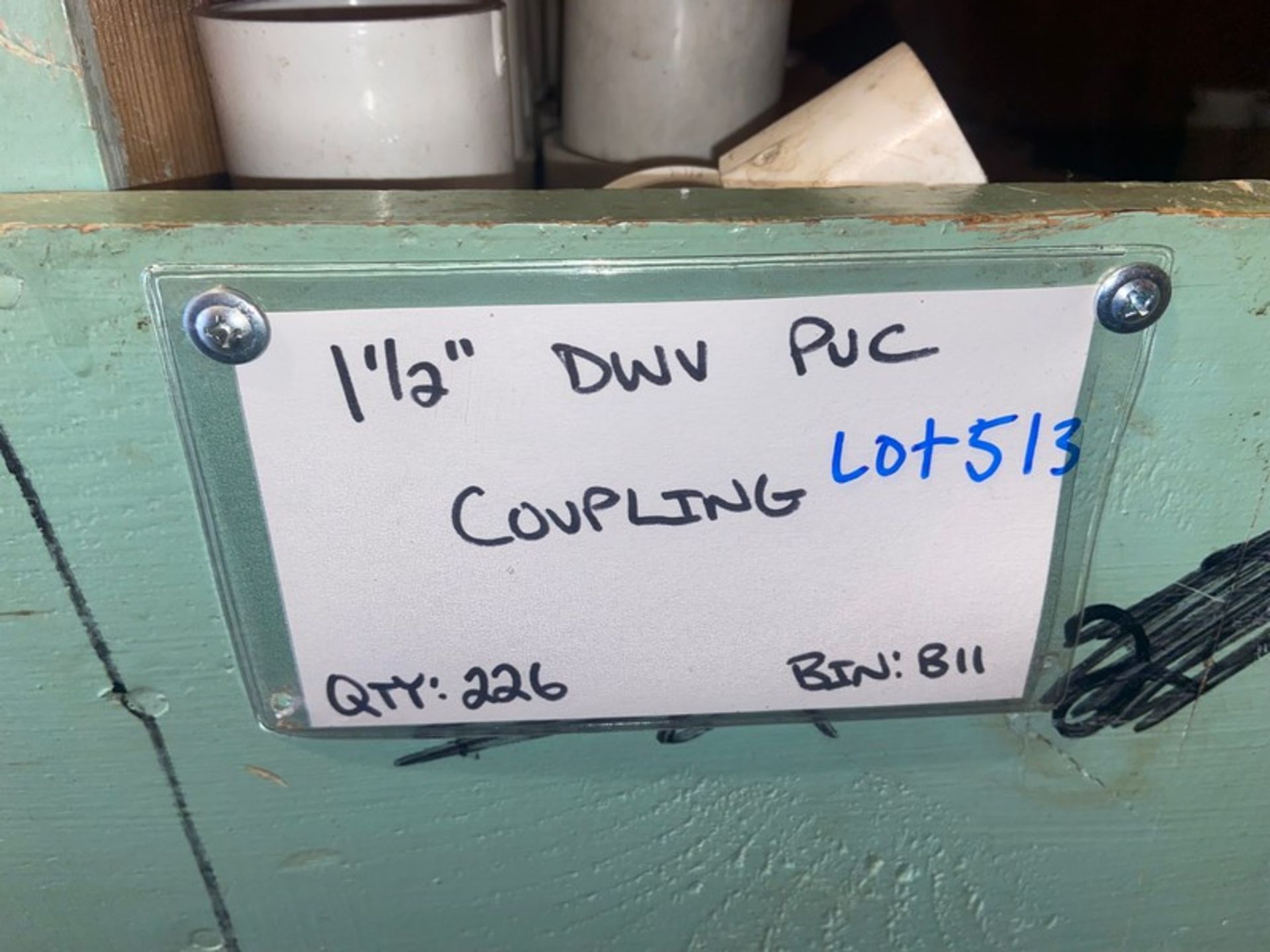 (226) 1 1/2” DWV PVC Coupling (Bin: B11)(Trailer #5)(LOCATED IN MONROEVILLE, PA) - Bild 4 aus 7
