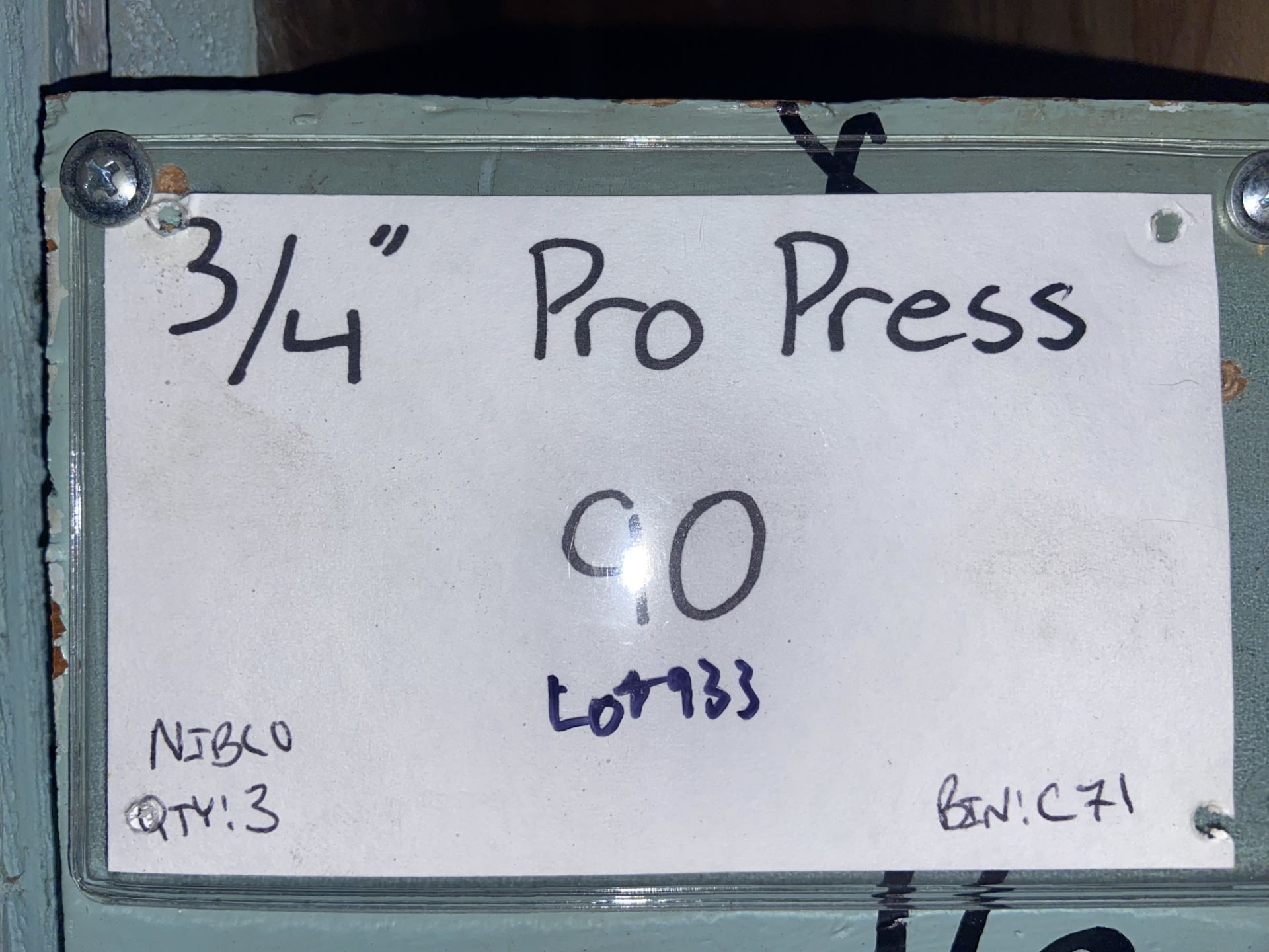 (3) 3/4” Pro Press st.90 (Bin:C72); (3) 3/4” pro press 90 (Bin:C71)(LOCATED IN MONROEVILLE, PA) - Image 4 of 4