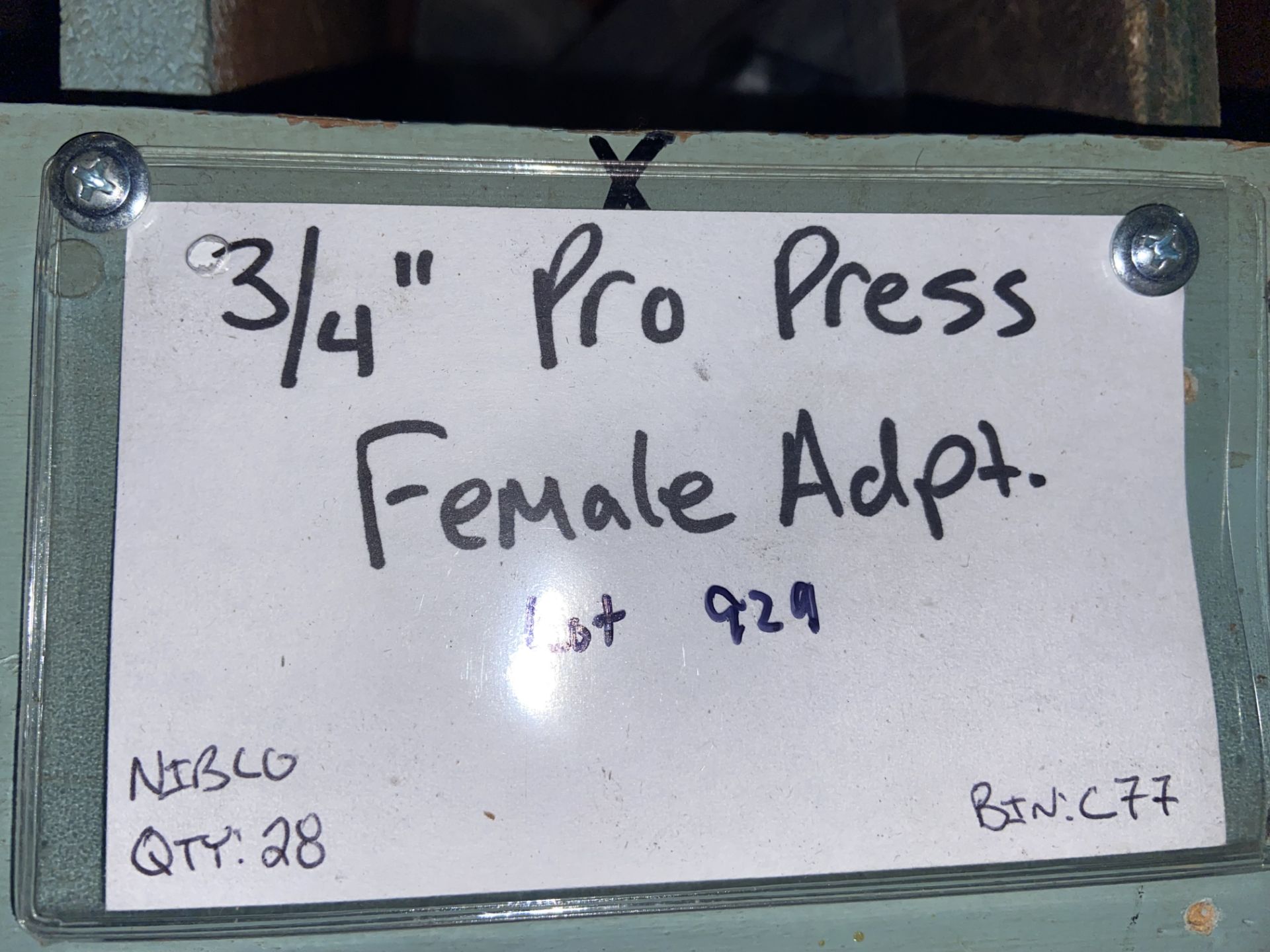 (28) 3/4” Pro Press Female Adapt (Bin:C77); (2) 3/4” Pro Press Tee (Bin:C76) (LOCATED IN - Image 2 of 4