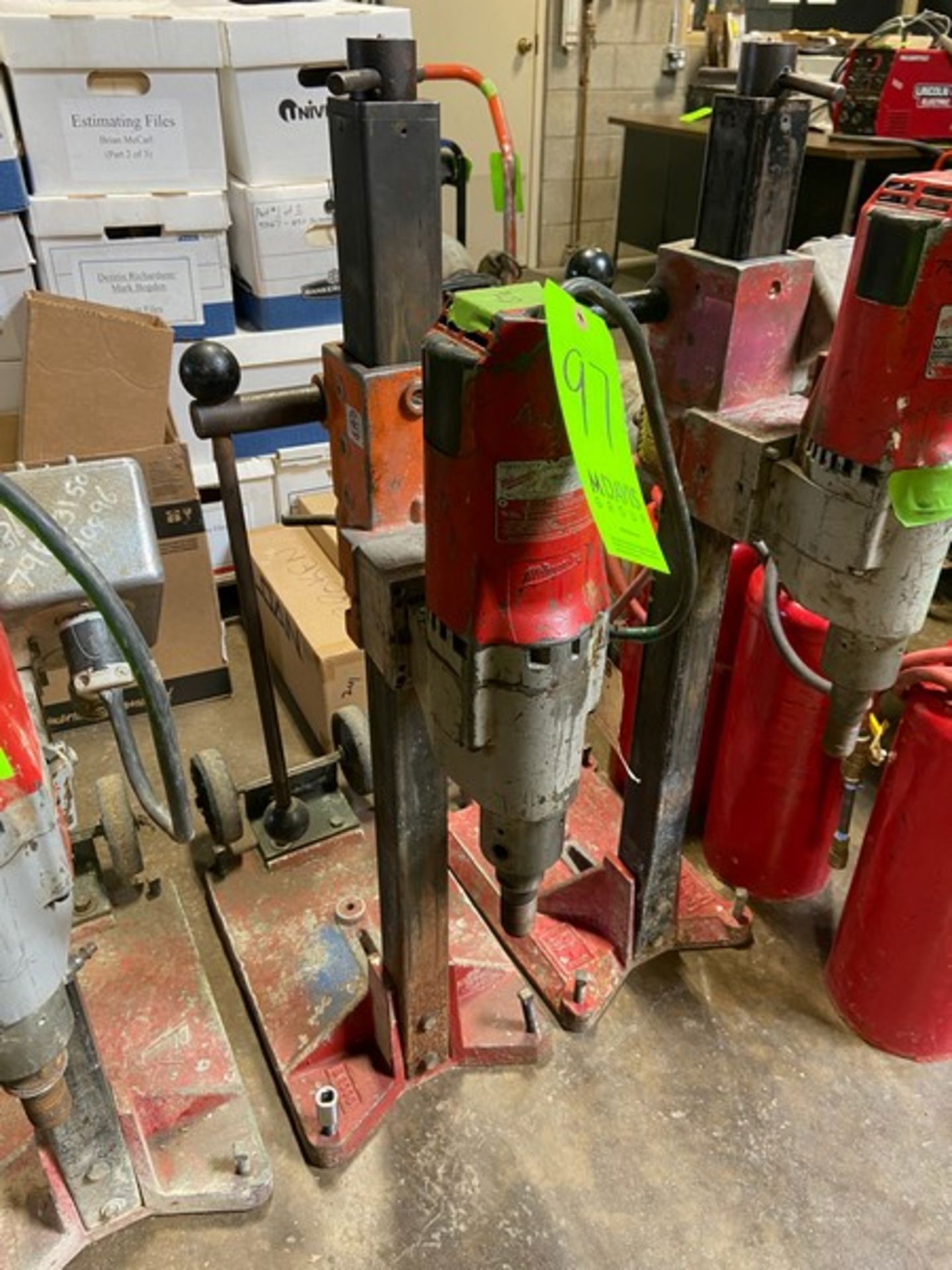 Milwaukee Dymodrill Core Drill, 2”-10”, Mounted on Portable (LOCATED IN MONROEVILLE, PA)(RIGGING,