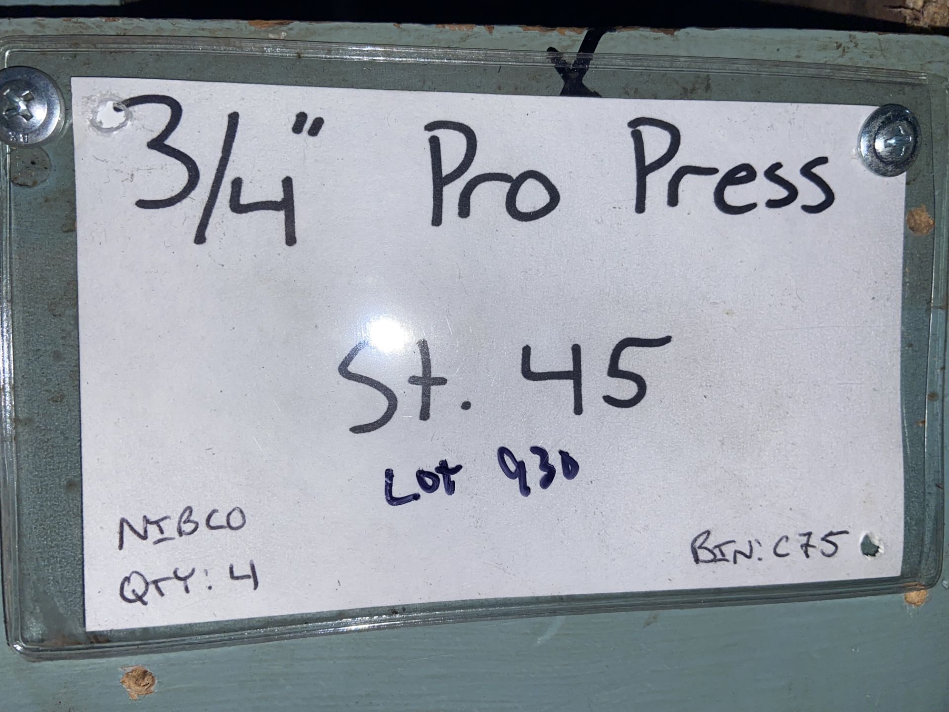 (4) 3/4" Pro Press st. 45 (Bin:C75) (LOCATED IN MONROEVILLE, PA) - Image 2 of 2