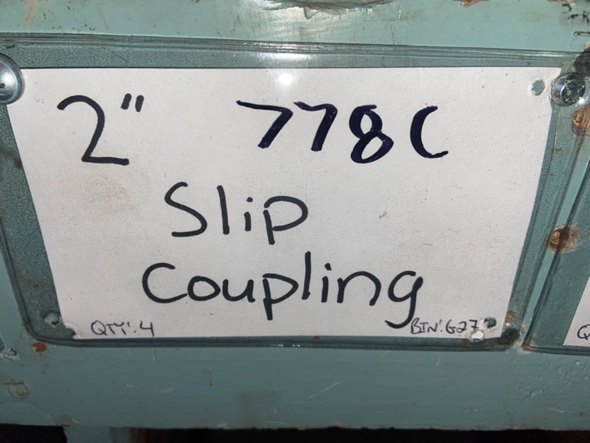 (4) 2" Slip Coupling (Bin: G27); (3) 2" Female Adpt. (Bin: G28); (2) 2" Caps (Bin: G29) (LOCATED - Image 4 of 6