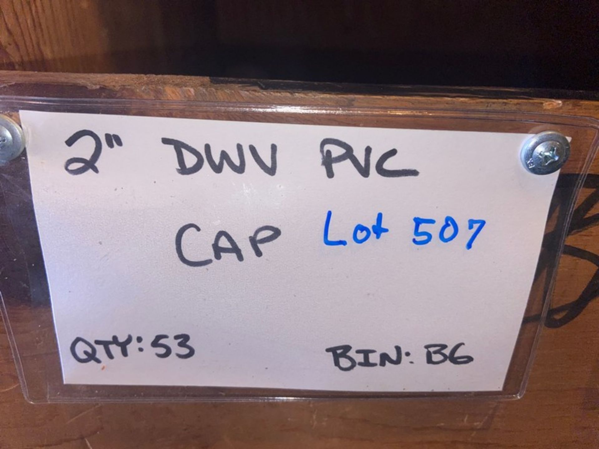 (53) 2” DWV PVC CAP (Bin:B6), Includes (1) 2” DWV PVC Male Adapter (Trailer #5)(LOCATED IN - Bild 3 aus 7