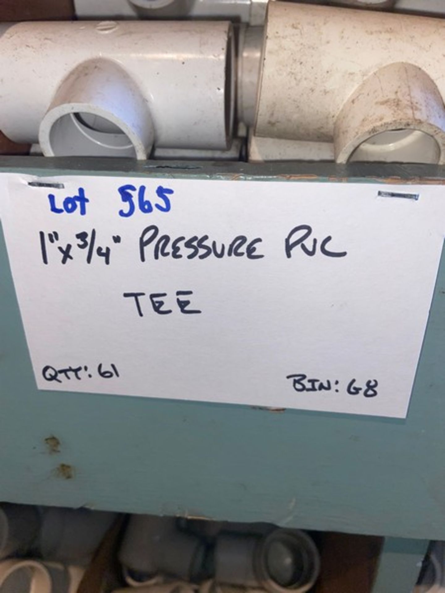(61) 1" x 3/4" Pressure PVC Tee (Bin: G8) (LOCATED IN MONROEVILLE, PA) - Image 3 of 3