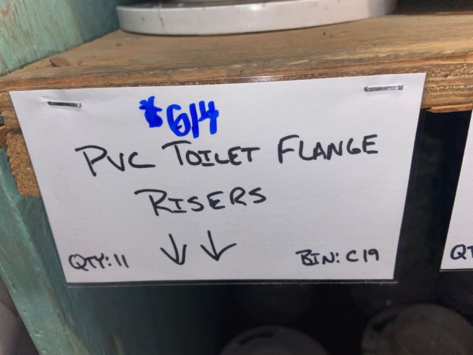 (4)Metal Ring/(3) PVC Ring PVC Toilet Flange with Knock-Out Over 3" Into 3" Pipe (Bin: C19); (7) PVC - Image 2 of 6