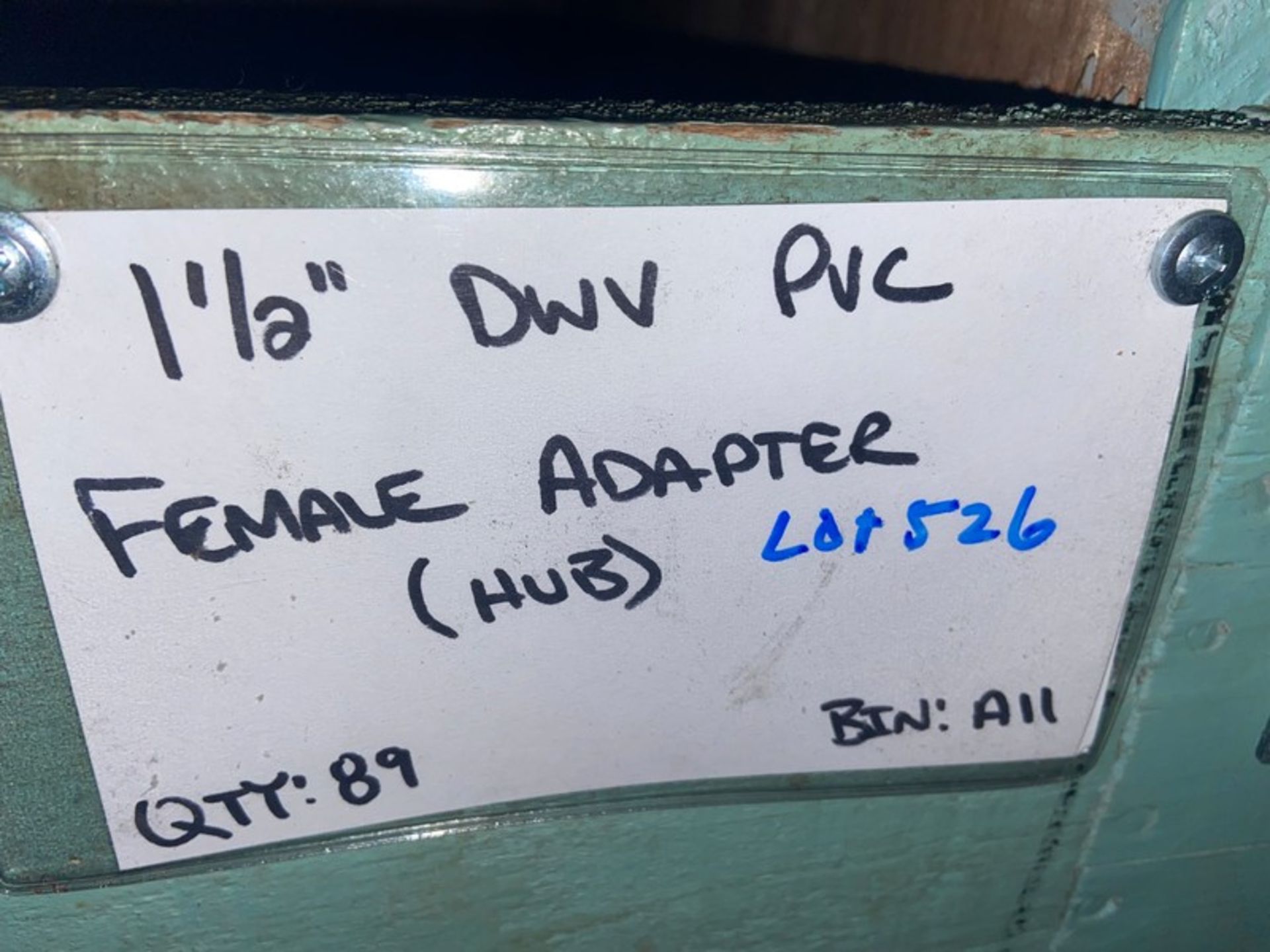 (89) 1 1/2” DWV PVC Female Adapter (HUB) (Bin:A11) (LOCATED IN MONROEVILLE, PA) - Bild 8 aus 8