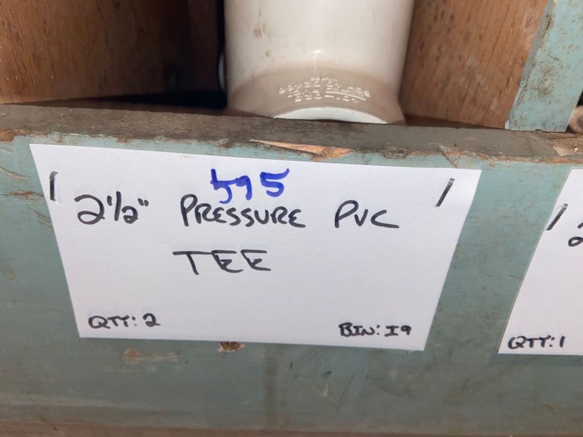 (3) 2 1/2” x 1 1/2” Pressure PVC TEE (Bin:I9); Includes (2)2 1/2 Pressure PVC TEE (Bin:I9); Includes - Image 3 of 7