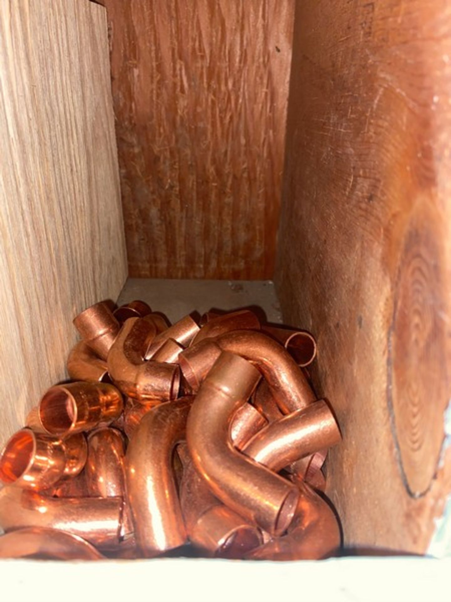 (10) 1-1/2" Two Hole Copper Strap (Bin: A31); 6-Boxes of Copper Nails (Bin: A32); (35) Copper 1/2" - Image 3 of 5